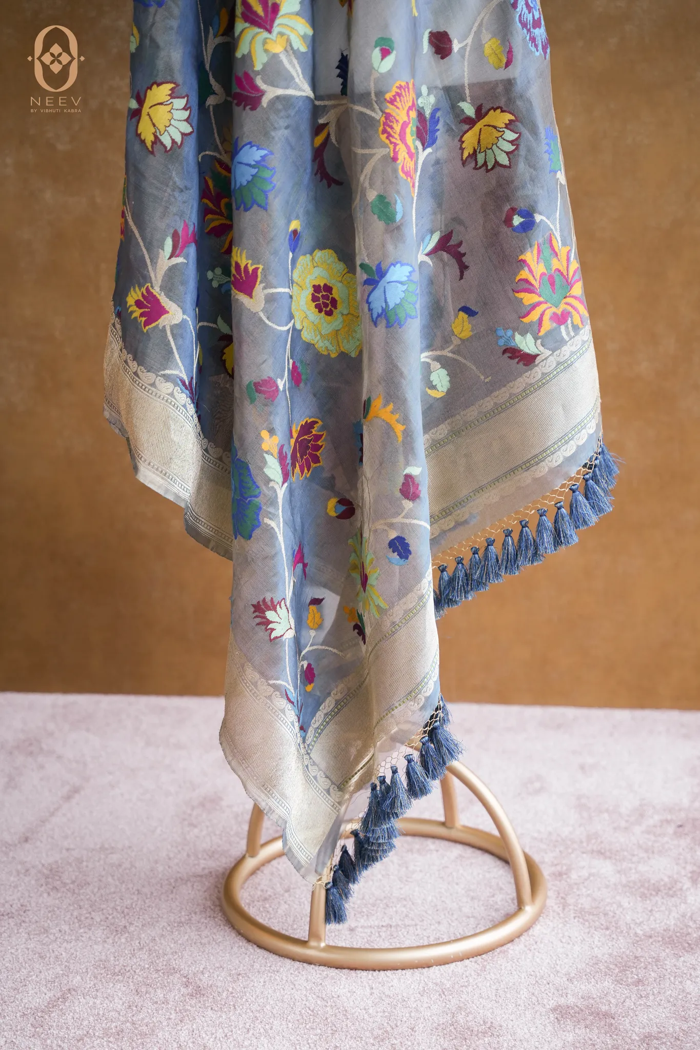 Premium Tissue Multi Meenakari Dupatta