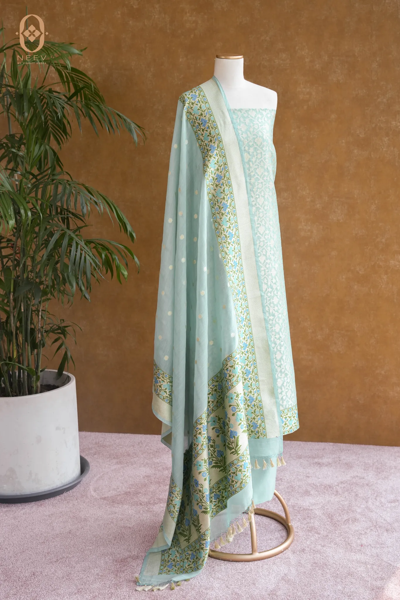 Kora Silk Meenakari Suit Set