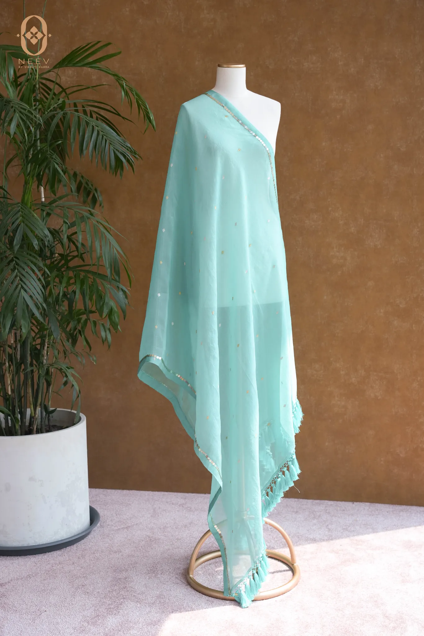 Kora Silk Handwork Dupatta