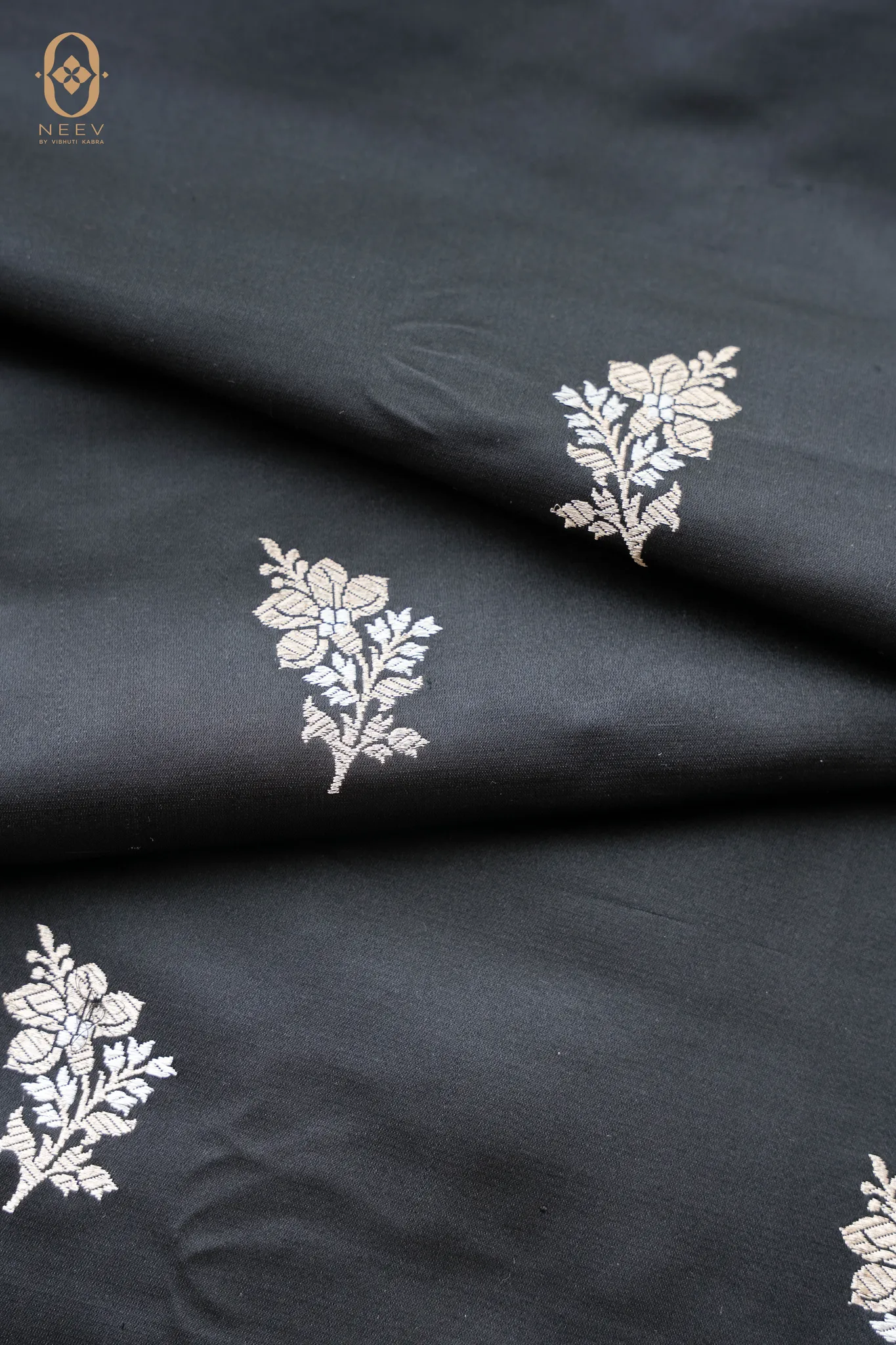 Satin Silk Boota Fabric