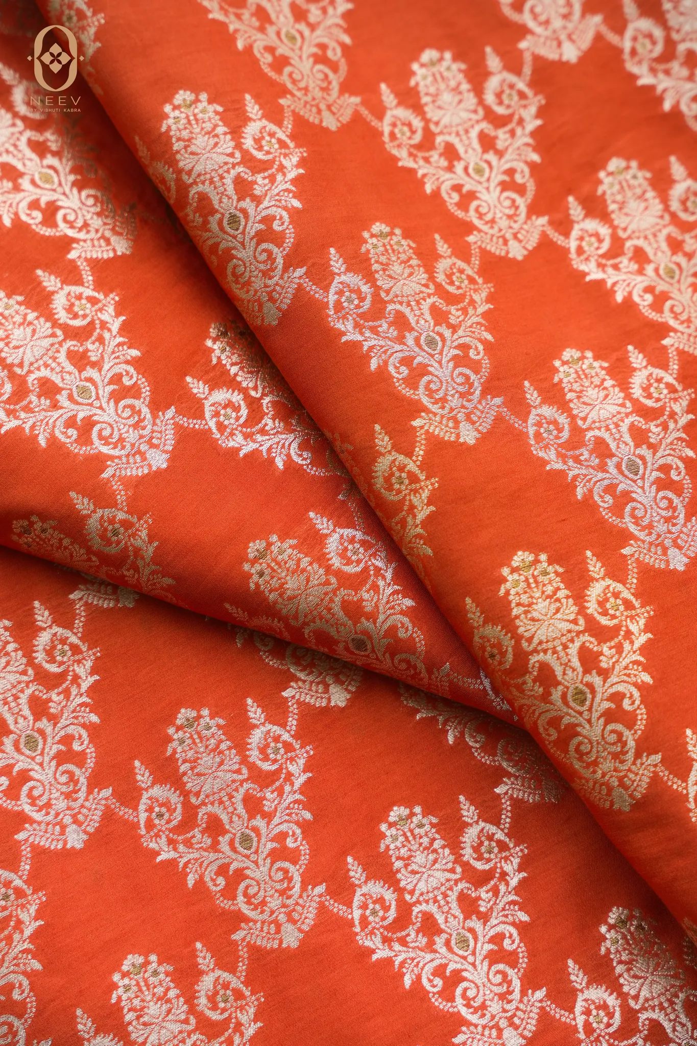 Mulberry Cotton Jaal Fabric