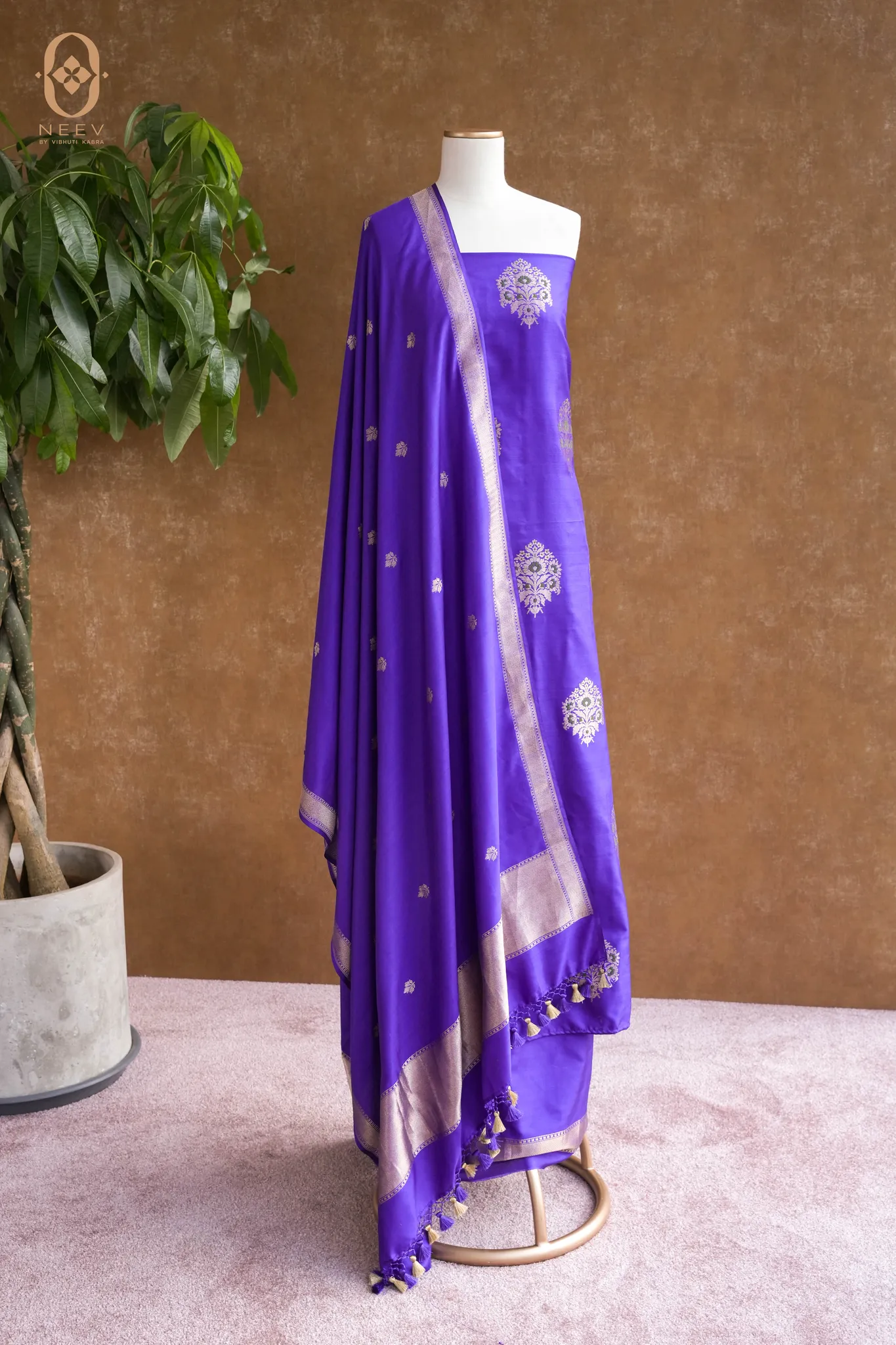 Meenakari Katan Silk Suit Set