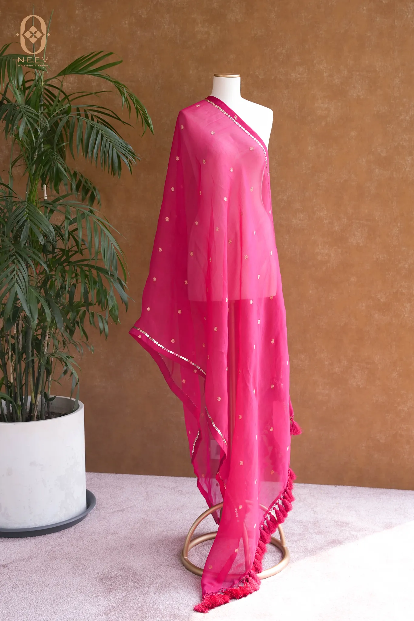 Kora Silk Handwork Dupatta