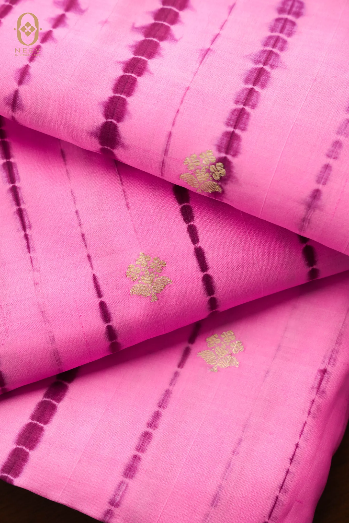 Shibori With Motif In Silk Fabric