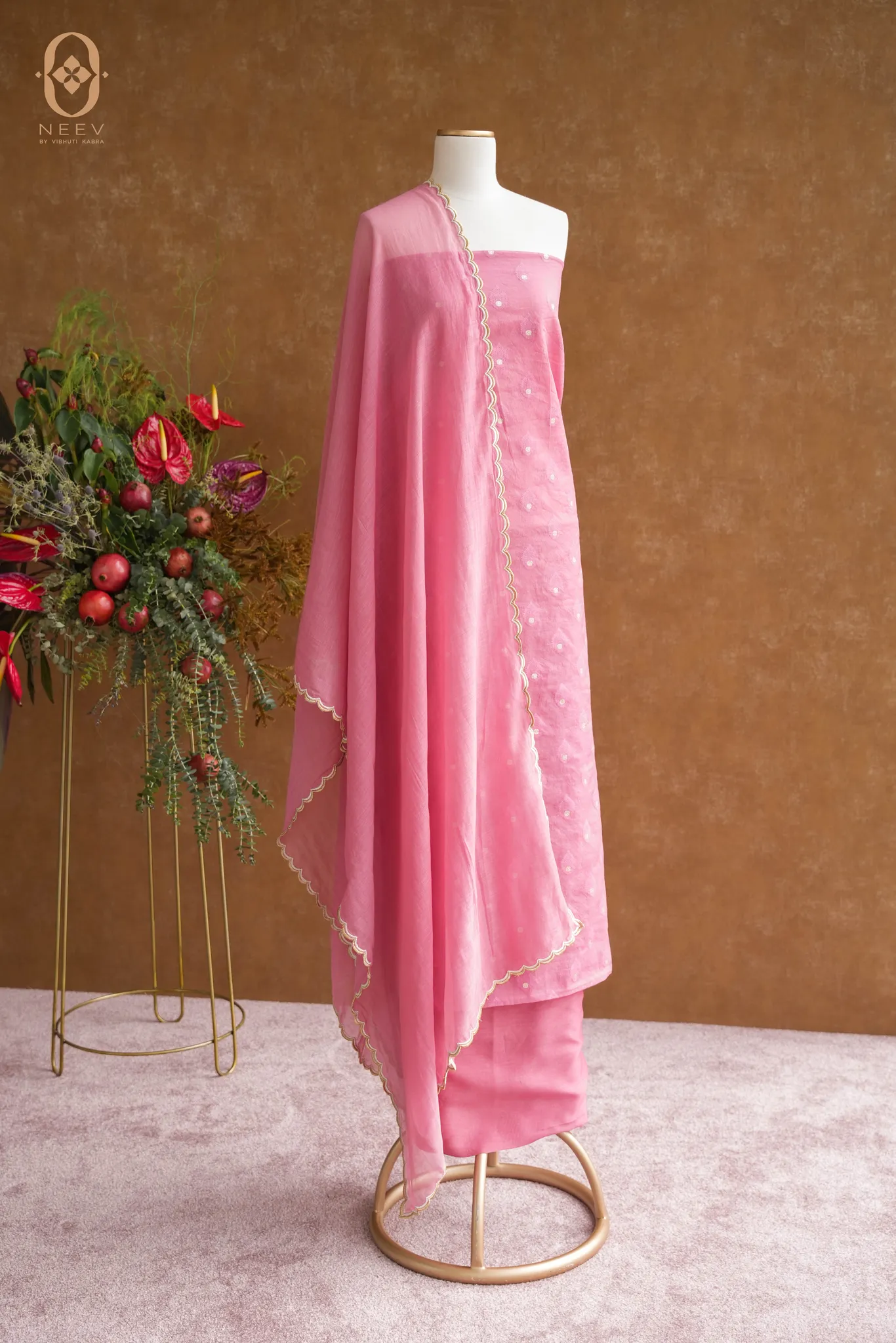 Chanderi Jacquard Suit Set