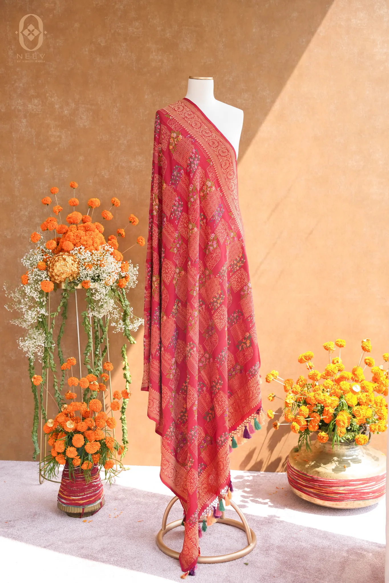 Munga Silk Meenakari Dupatta