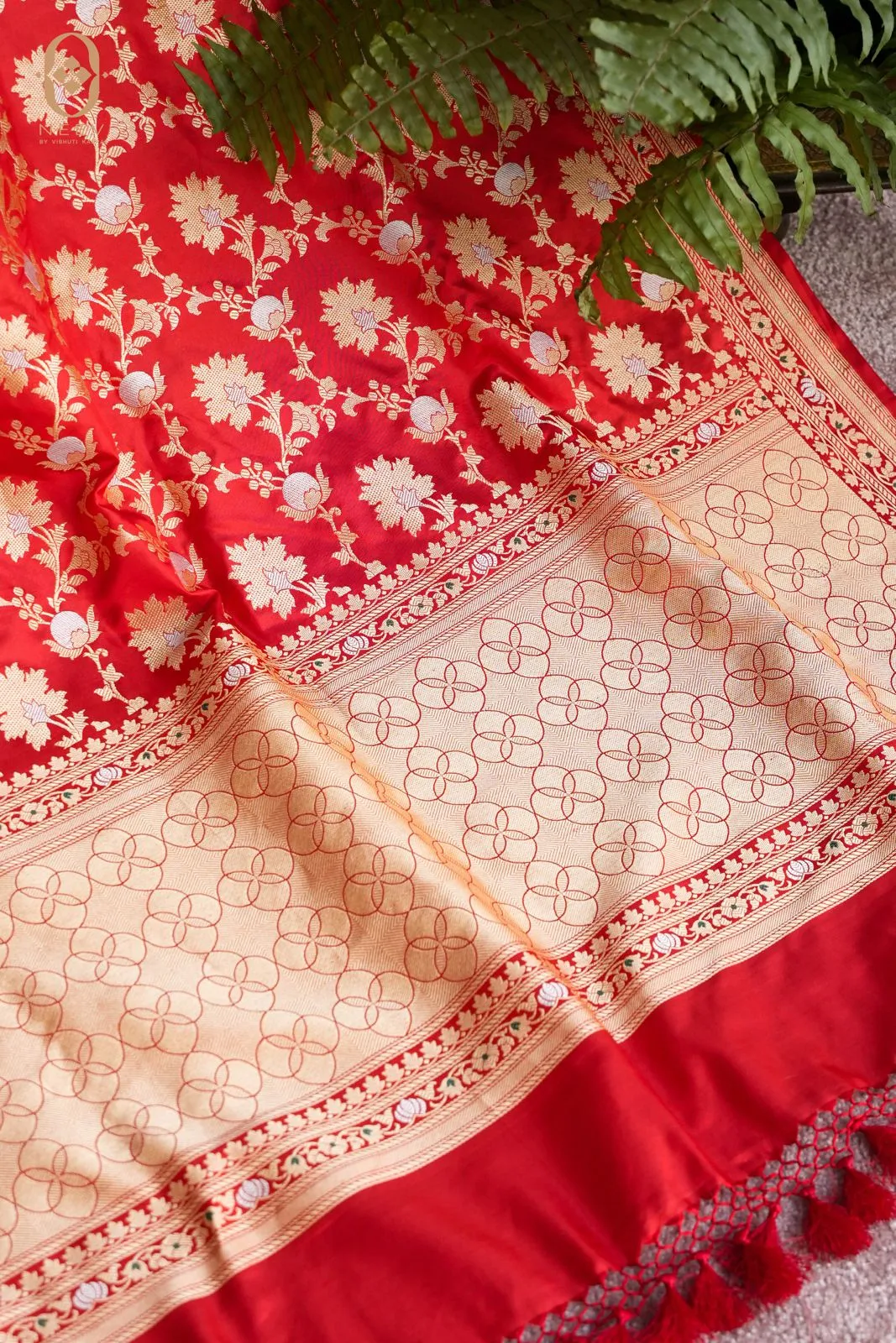The Neev Red Saree