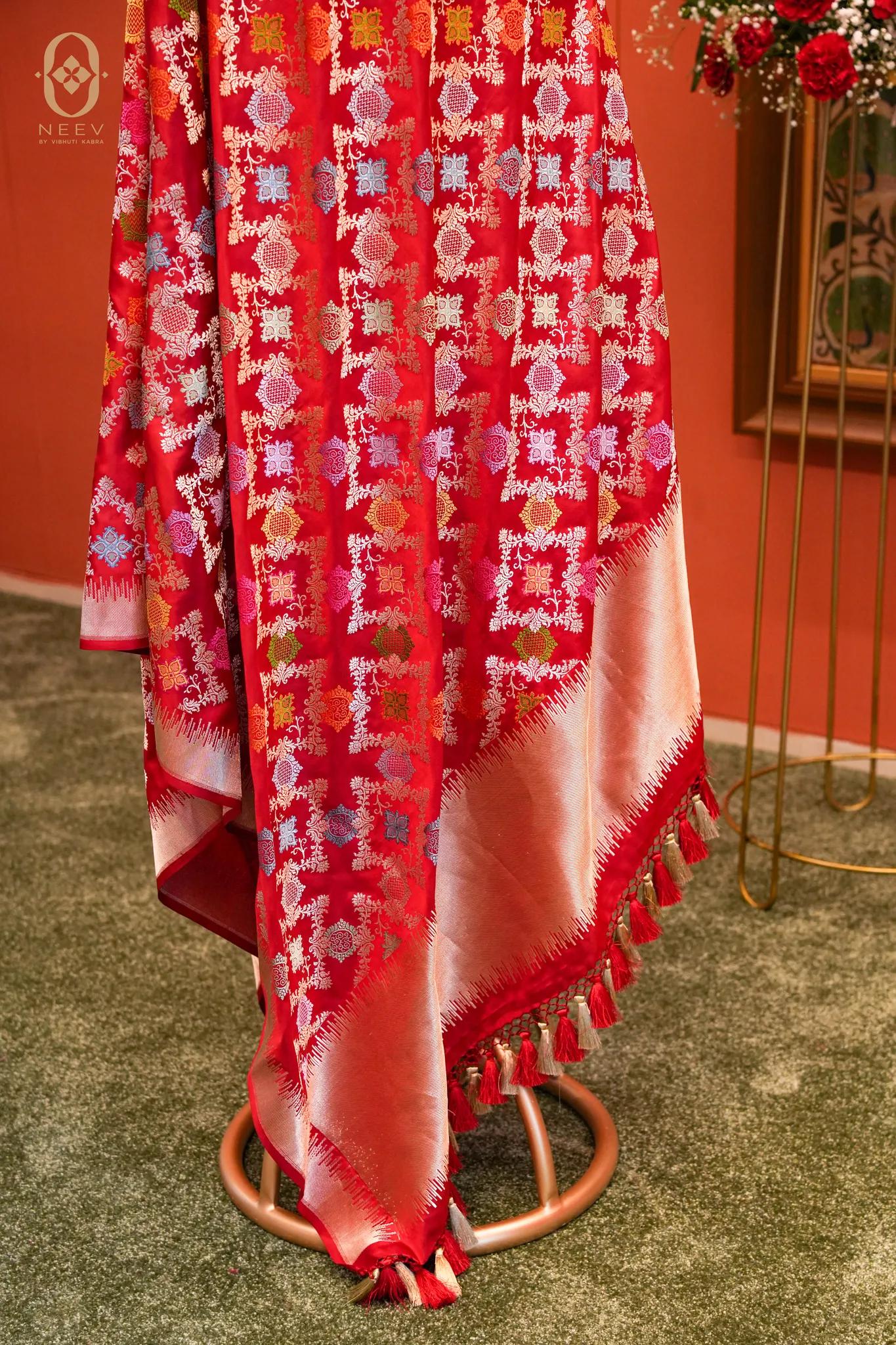 Katan Silk Multimeena Jaal Dupatta
