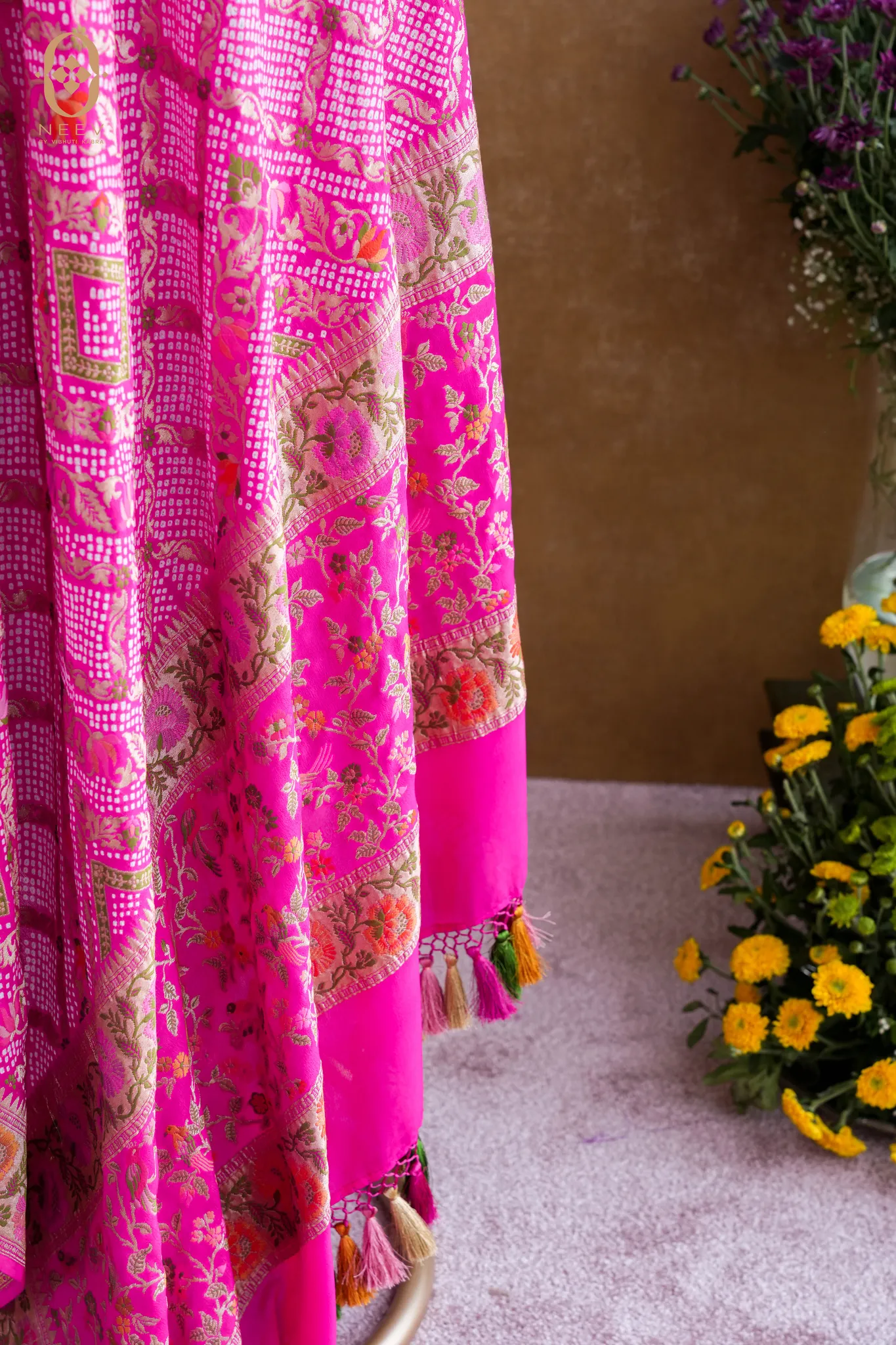 Meenakari Bandhani Dupatta