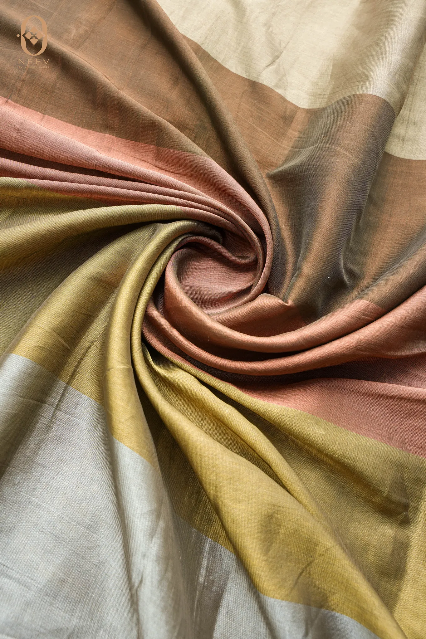 Luminous Multi-Colour Tissue Silk Fabric