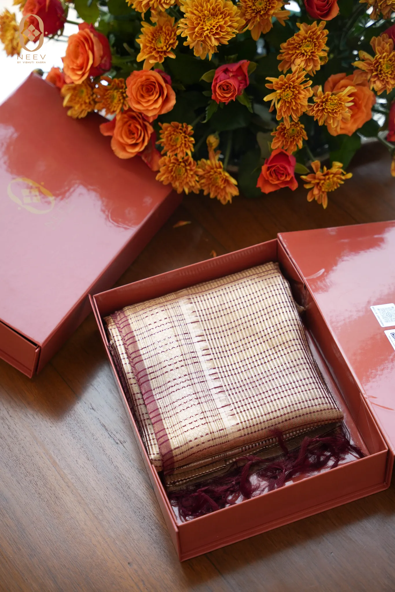 Anar Rang Chanderi Tissue Dupatta