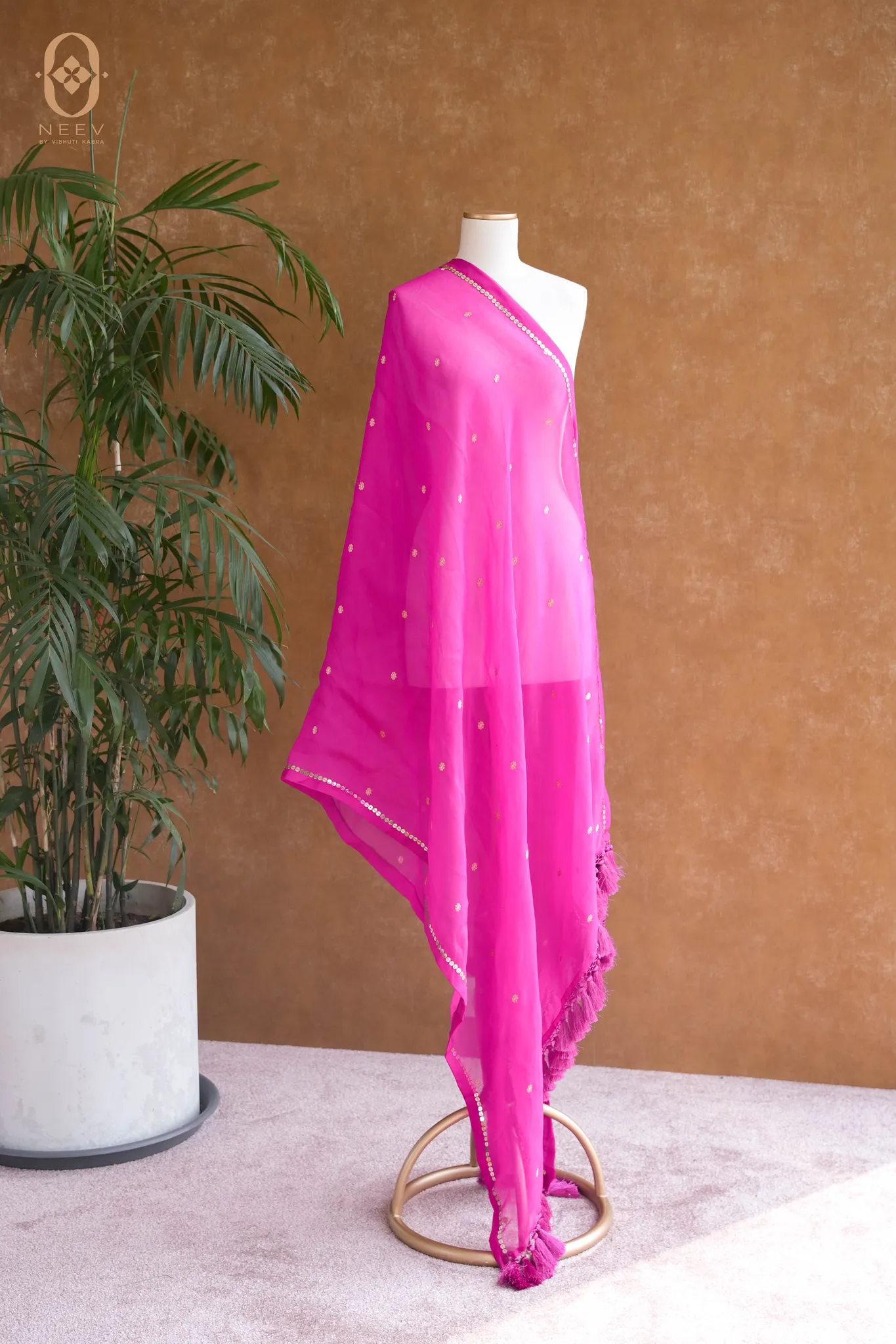 Kora Silk Handwork Dupatta