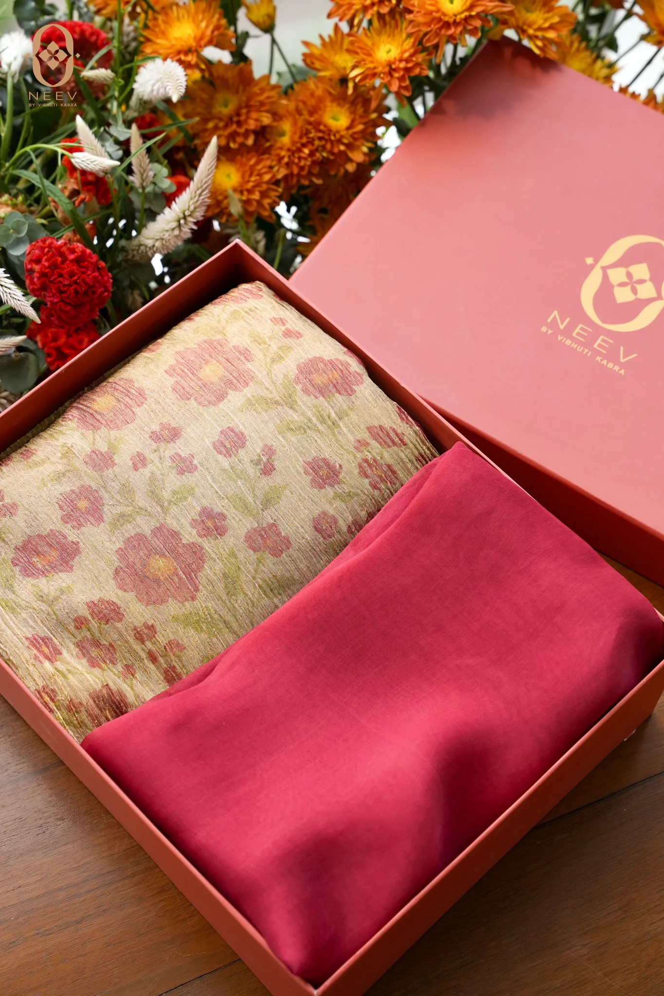 Kora And Tissue Silk Suit Set