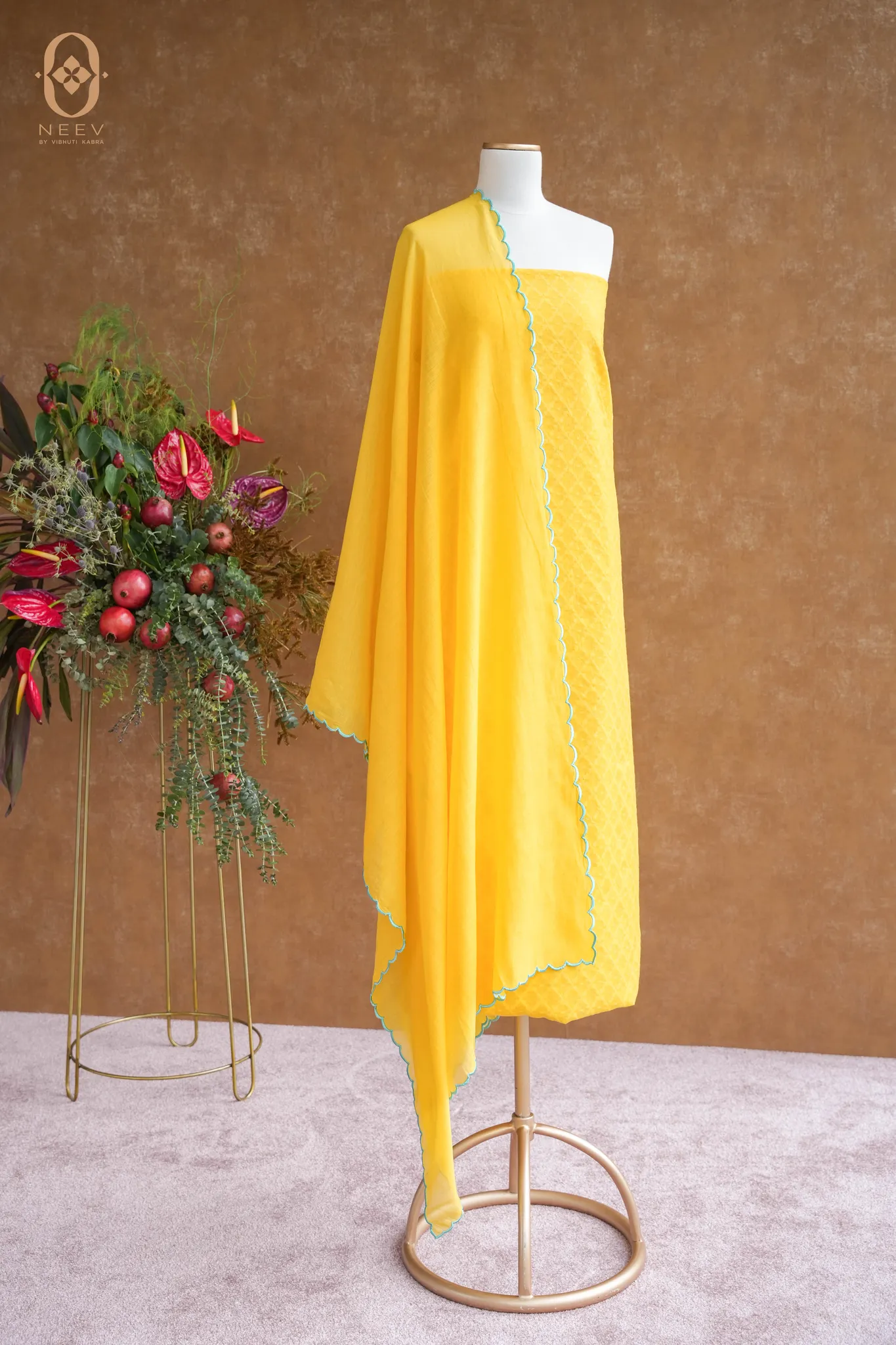Chanderi Jacquard Suit Set