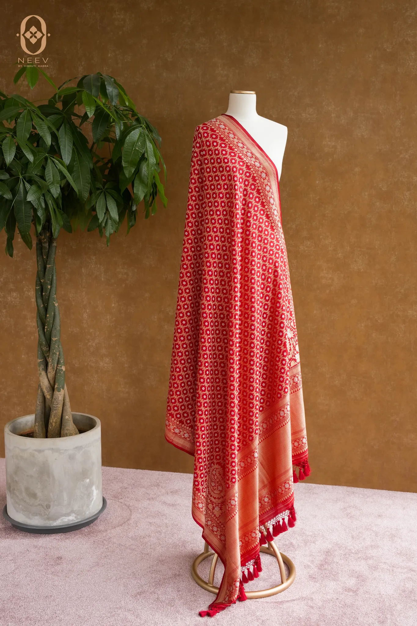 Real Zari Katan Silk Dupatta