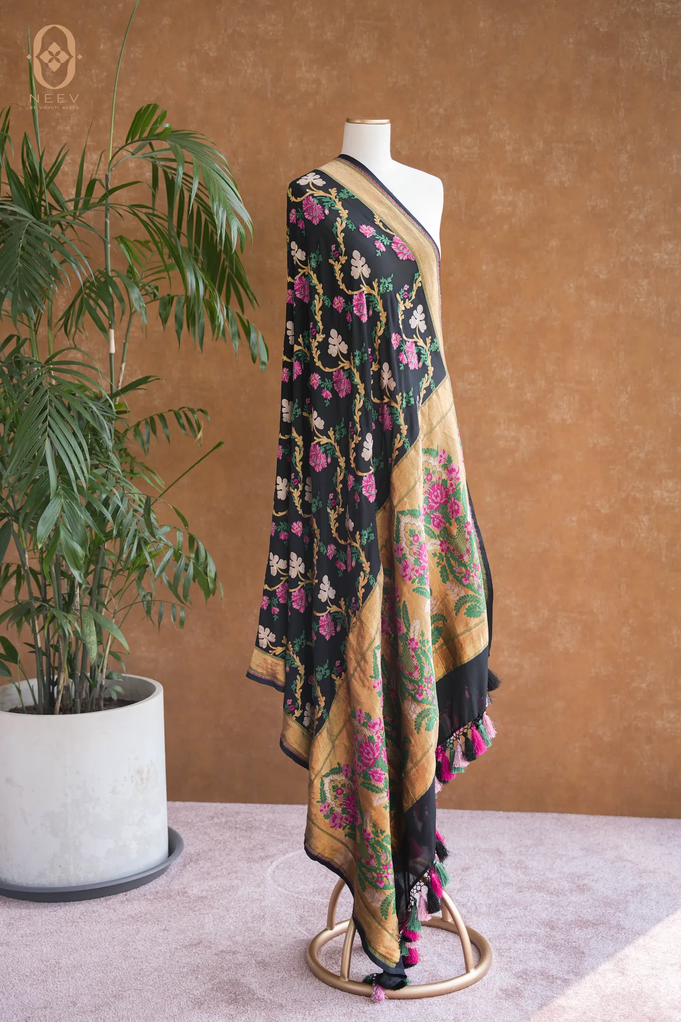 Georgette Jaal Paithani Dupatta