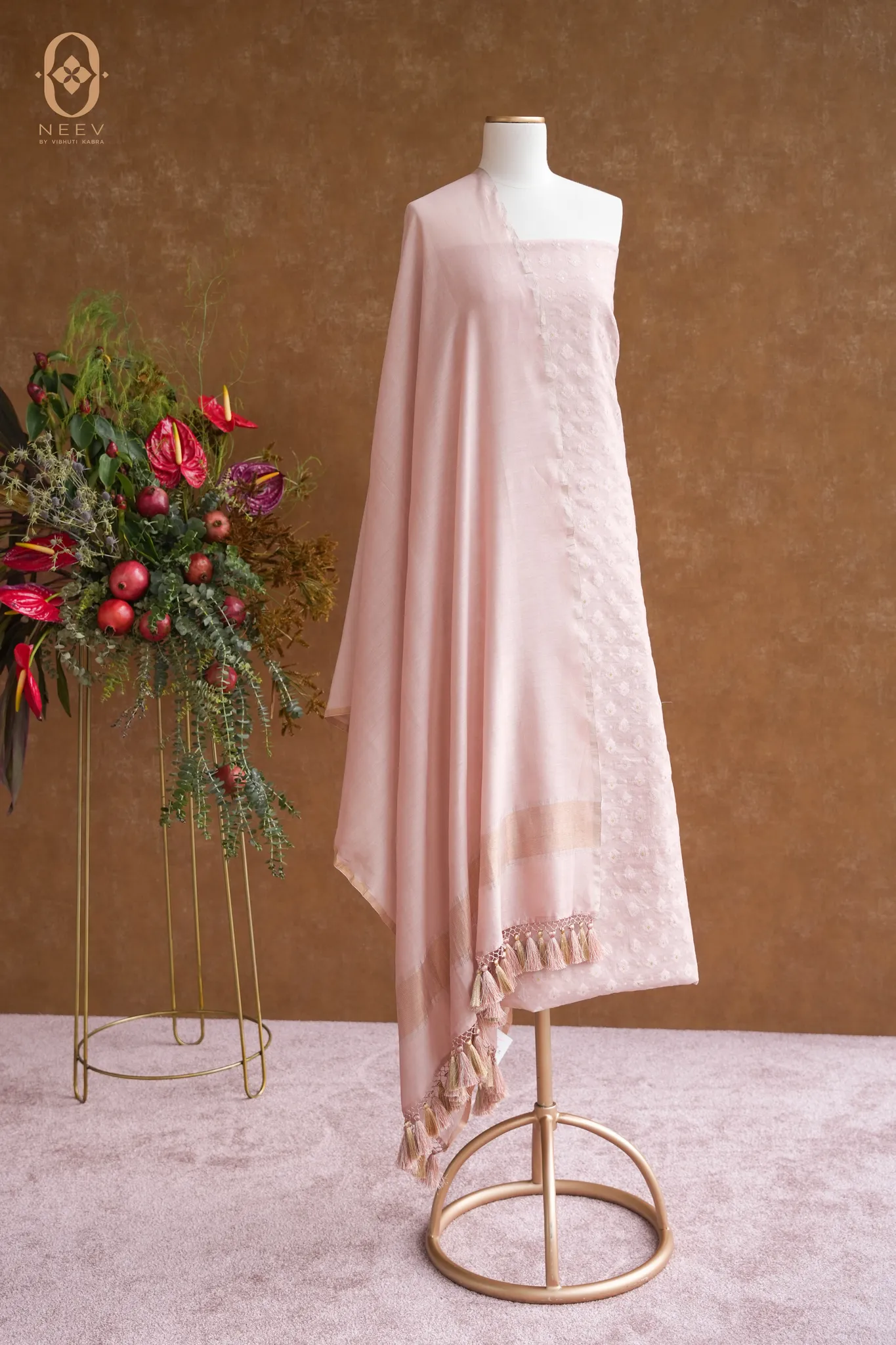 Chanderi Jacquard Suit Set