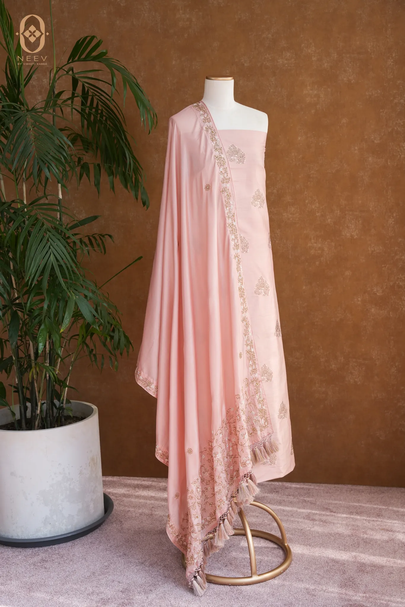 Katan Silk Antique Zari Suit Set