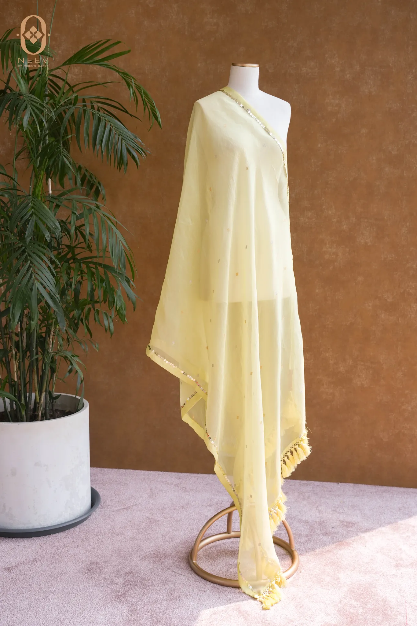 Kora Silk Handwork Dupatta