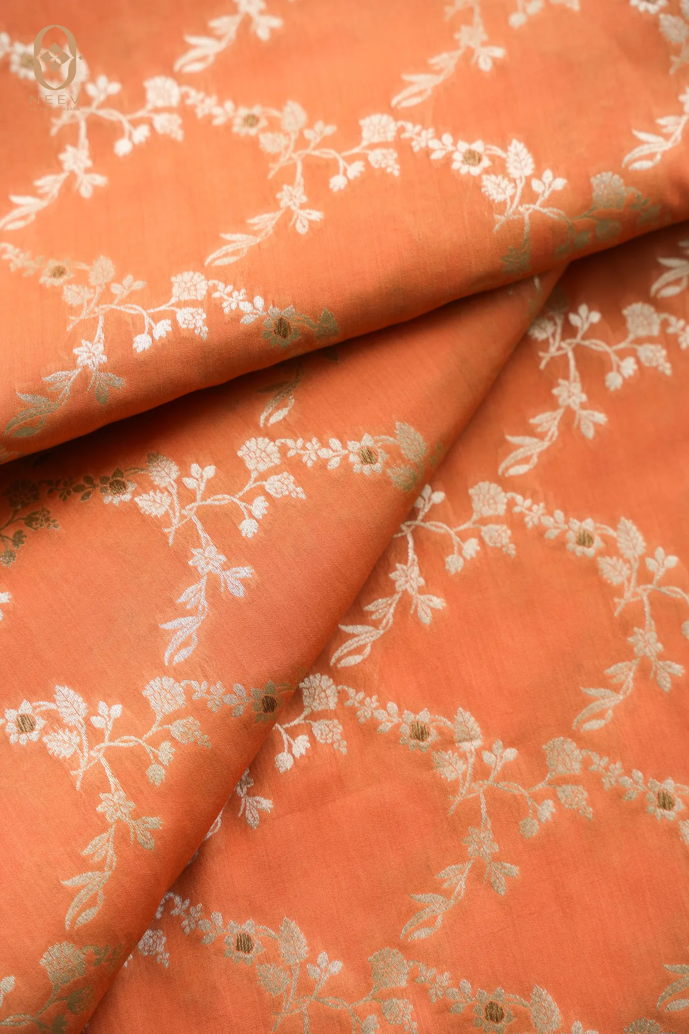 Mulberry Cotton Jaal Fabric