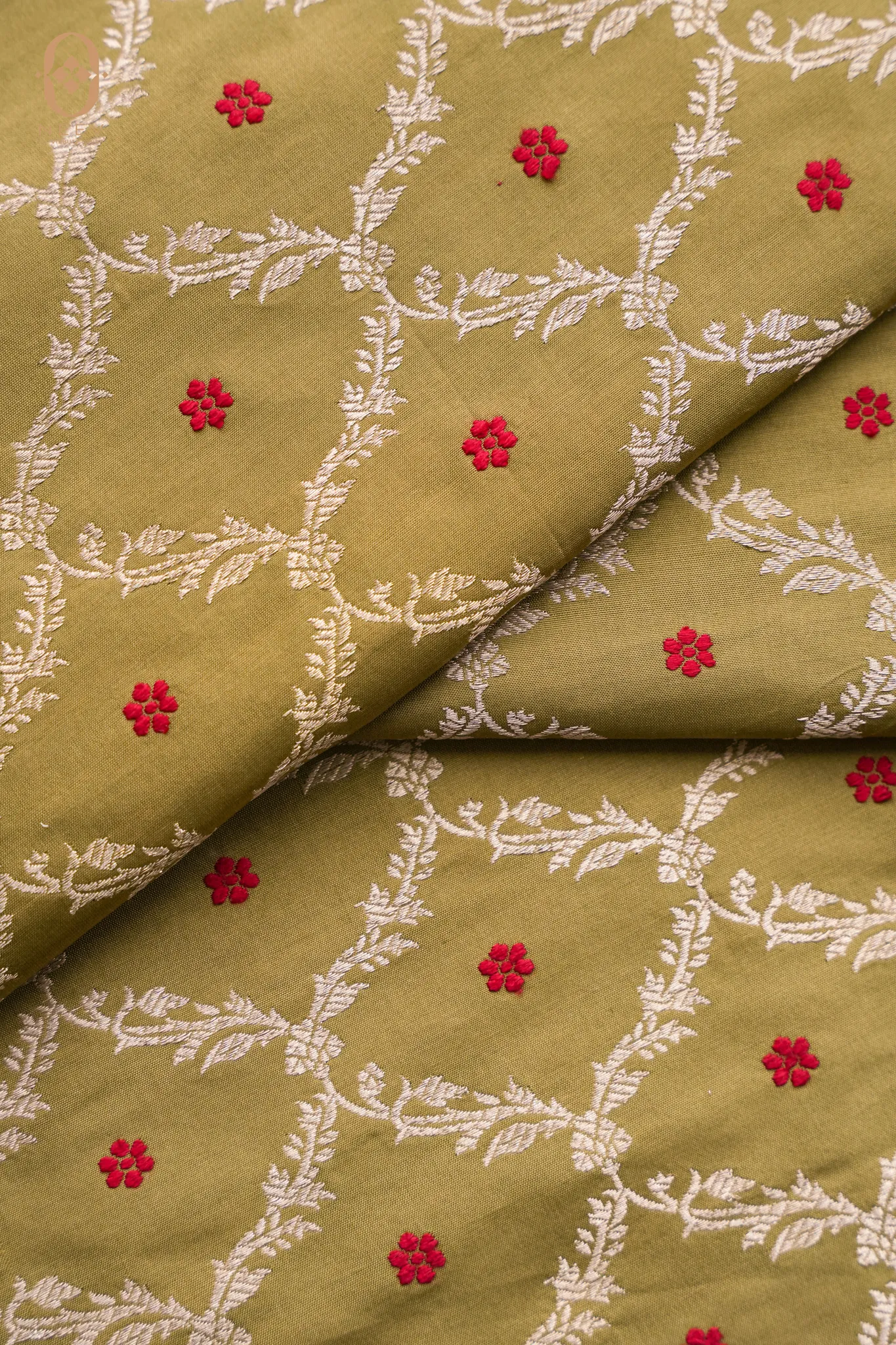 Katan Silk Khadwa Jaal Fabric