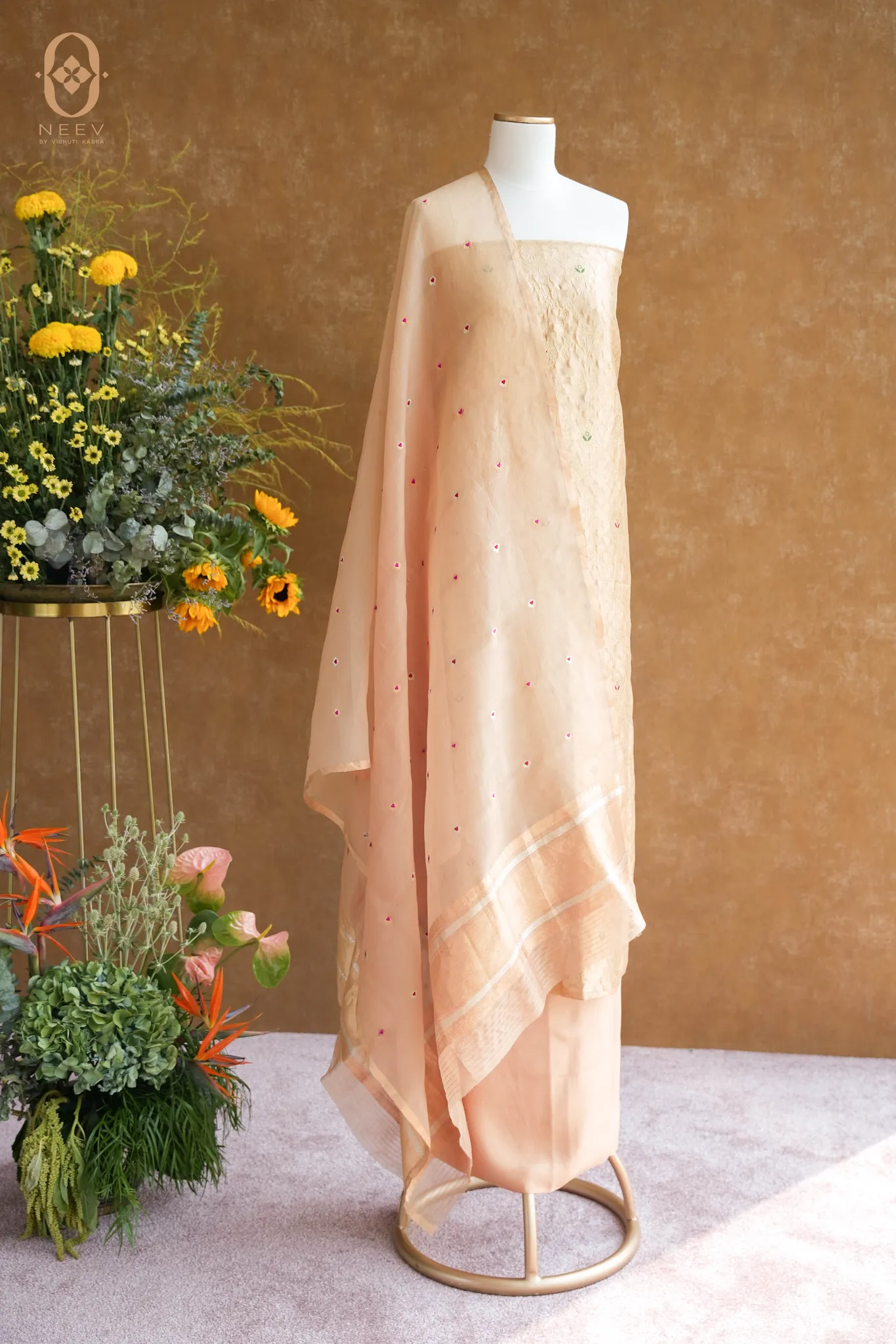 Chinia Silk Meenakari Suit Set
