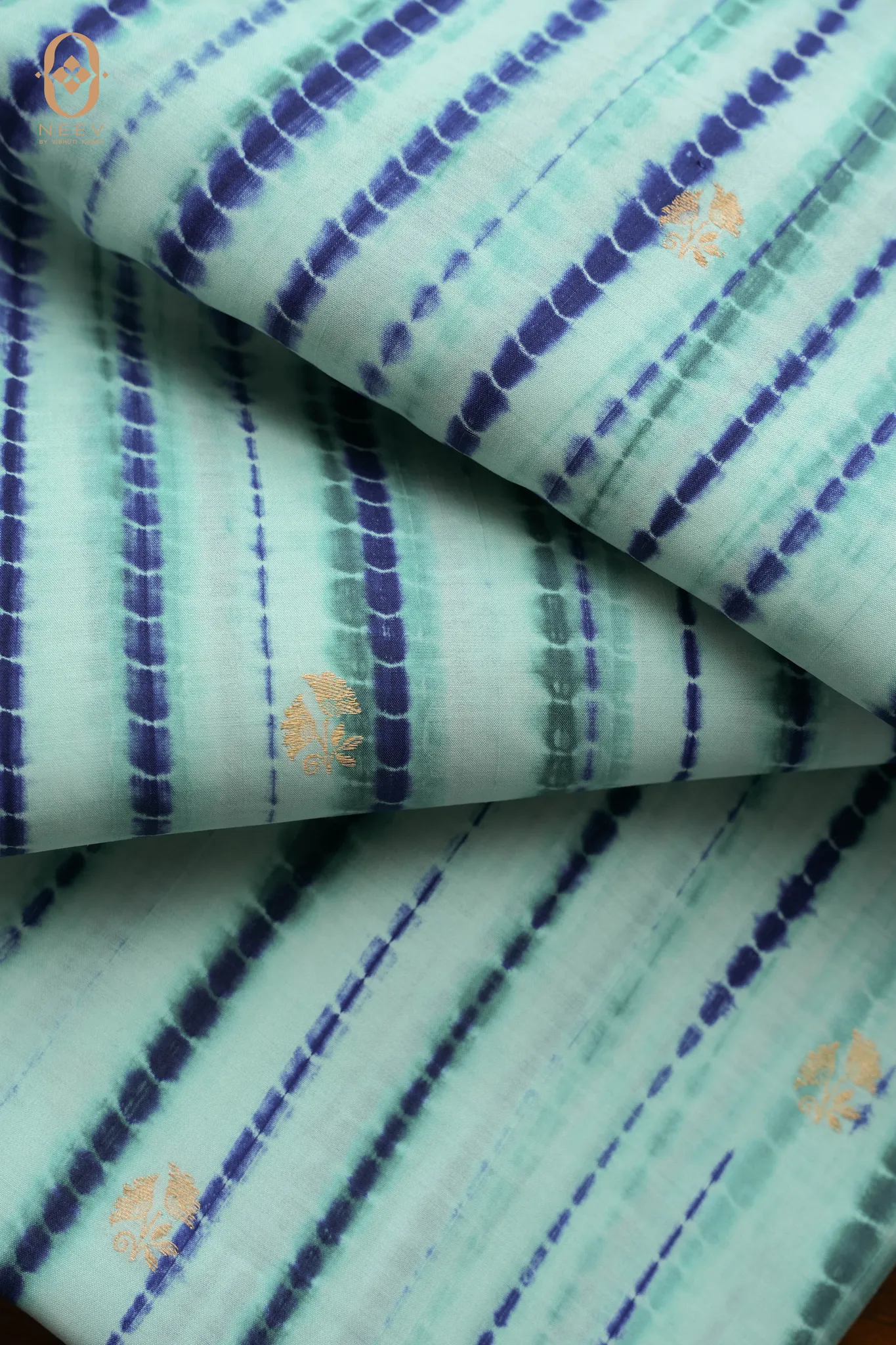 Shibori With Motif In Silk Fabric
