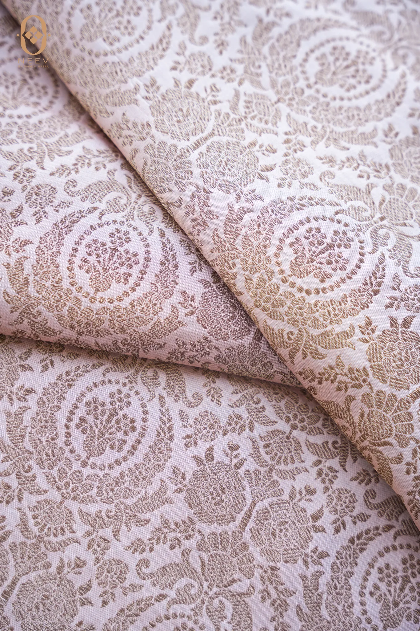 Antique Zari Brocade Silk Fabric
