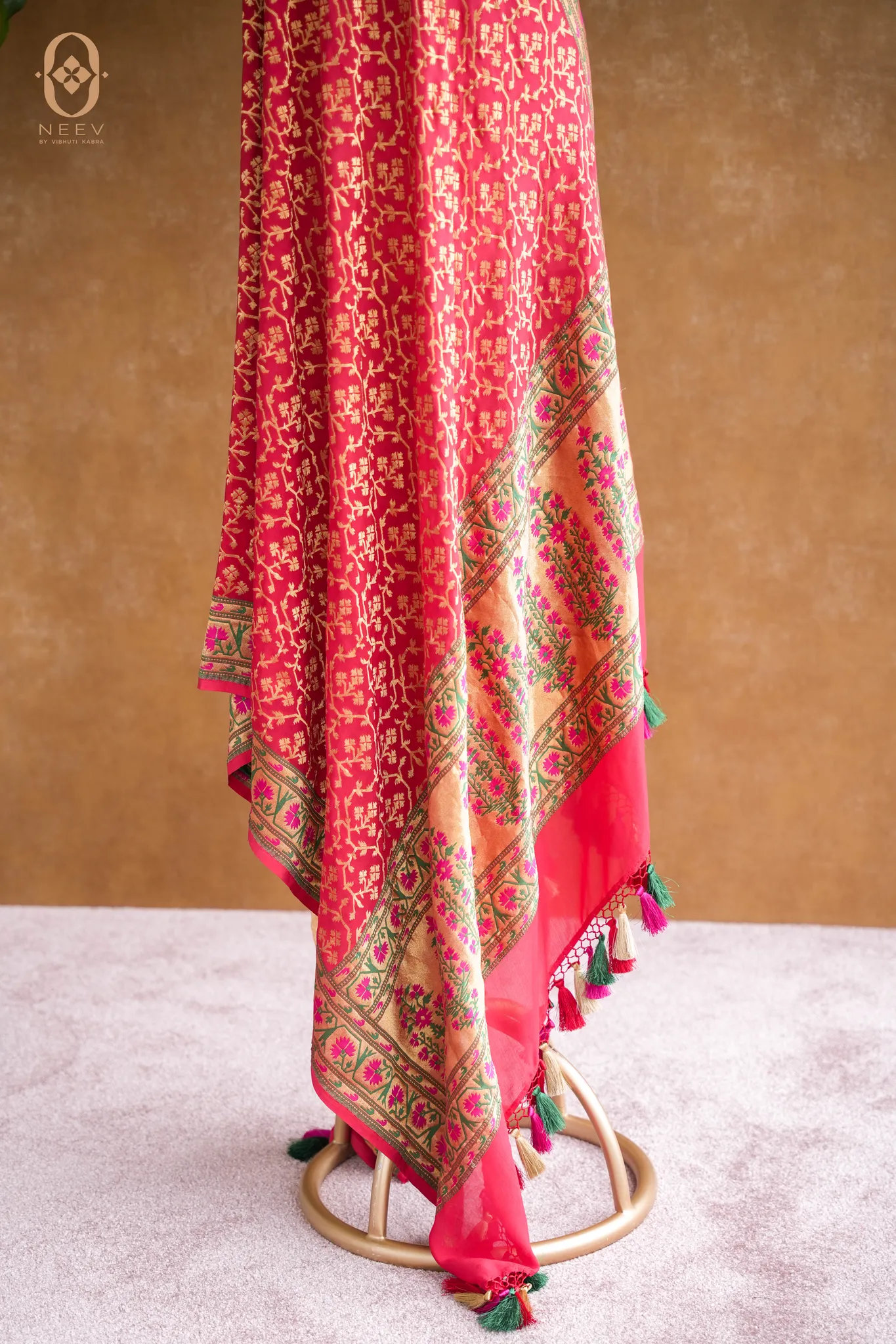 Georgette Jaal Paithani Dupatta
