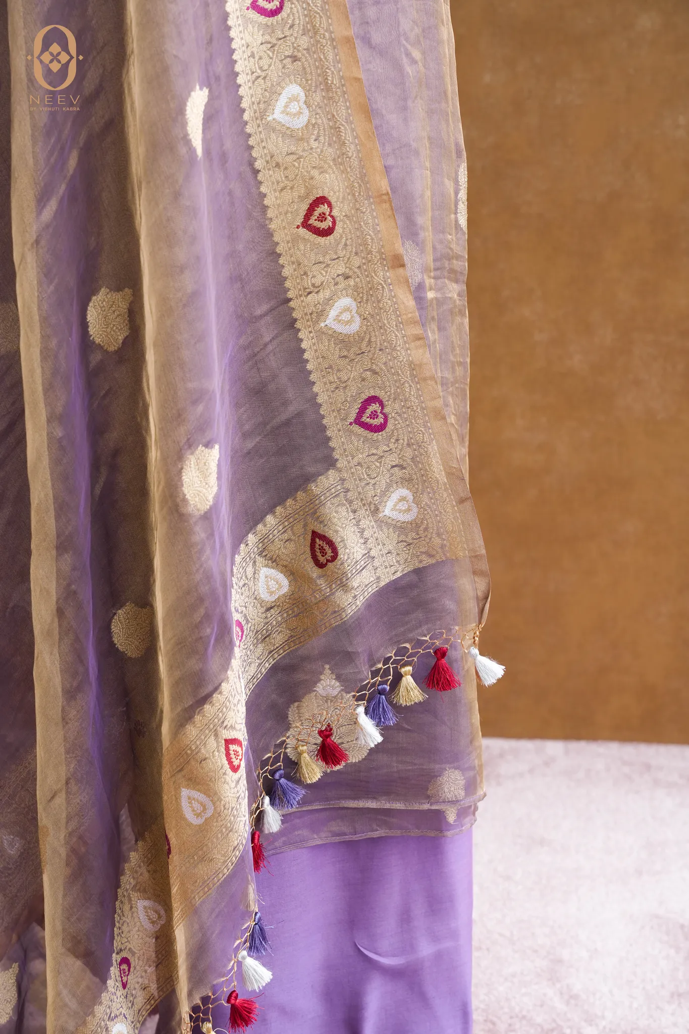 Tissue Silk Meenakari Suit Set
