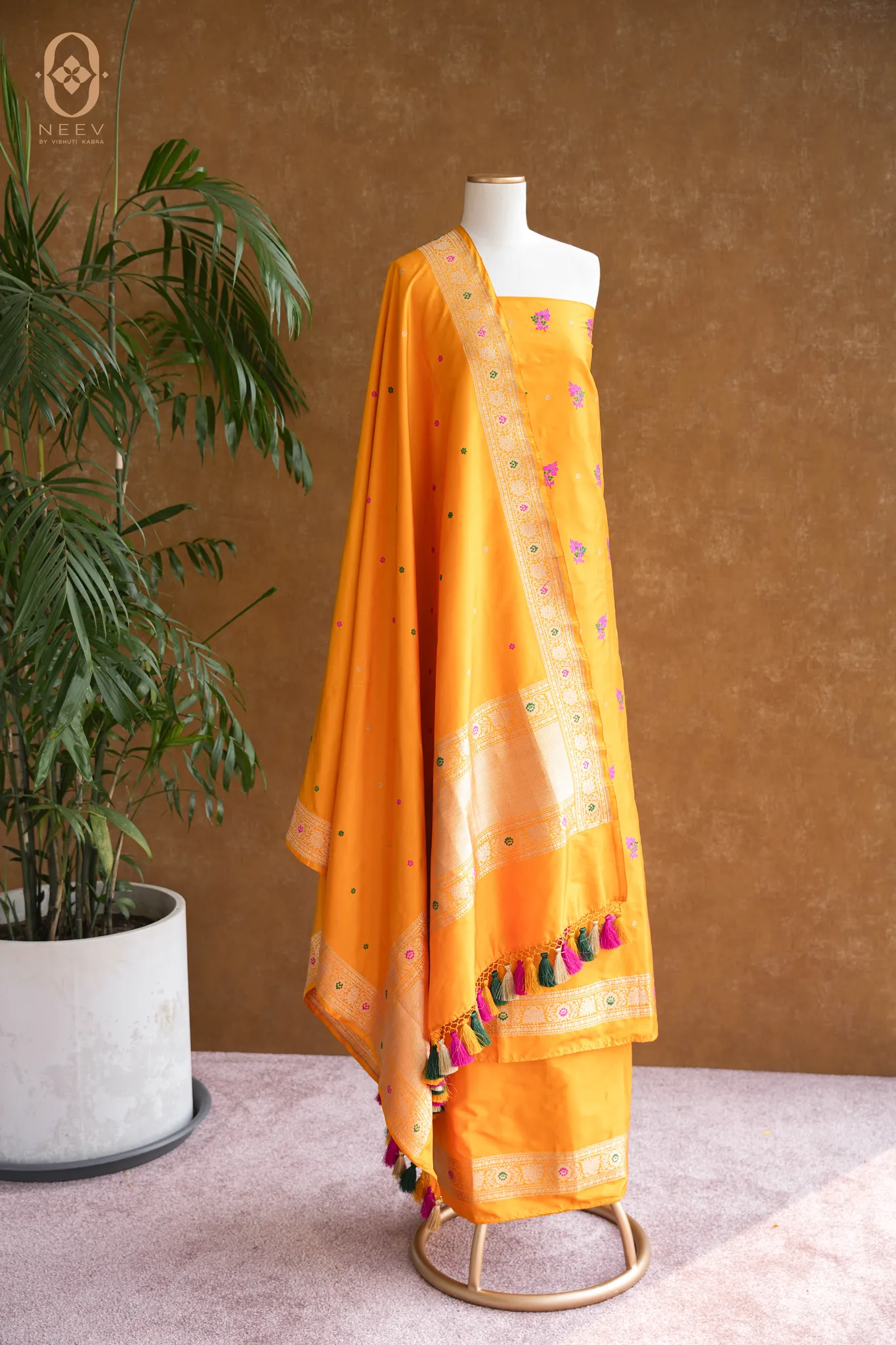 Katan Silk Meenakari Suit Set