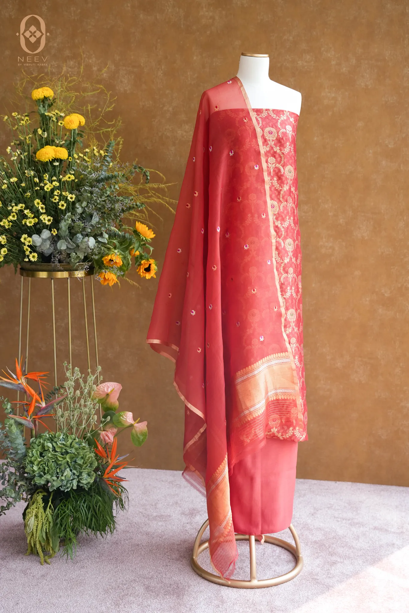 Chinia Silk Meenakari Suit Set