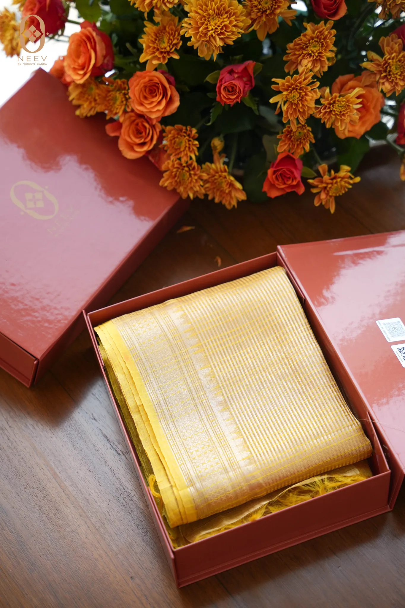 Jalebi Rang Chanderi Tissue Dupatta