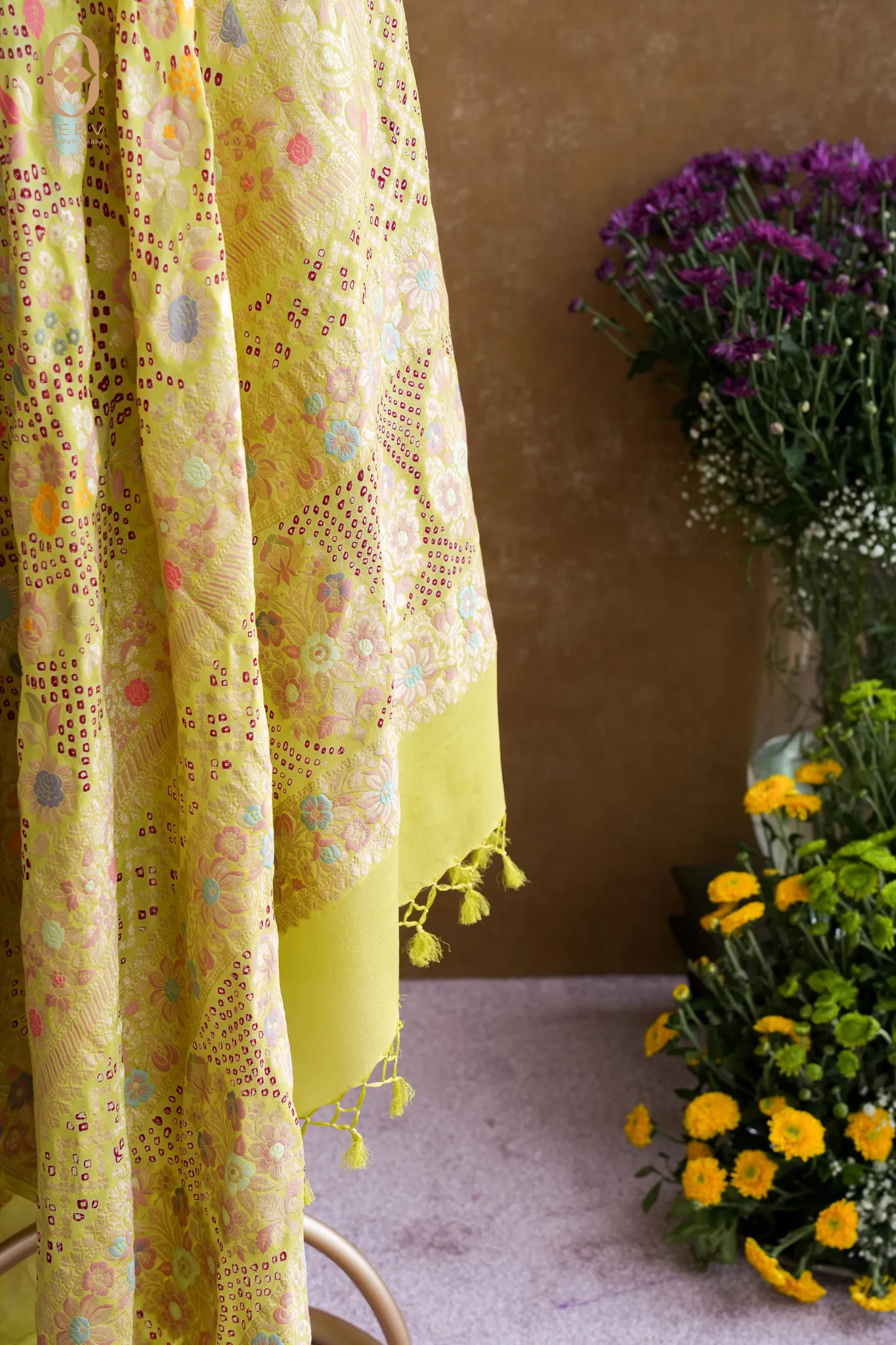 Georgette Meenakari Bandhani Dupatta
