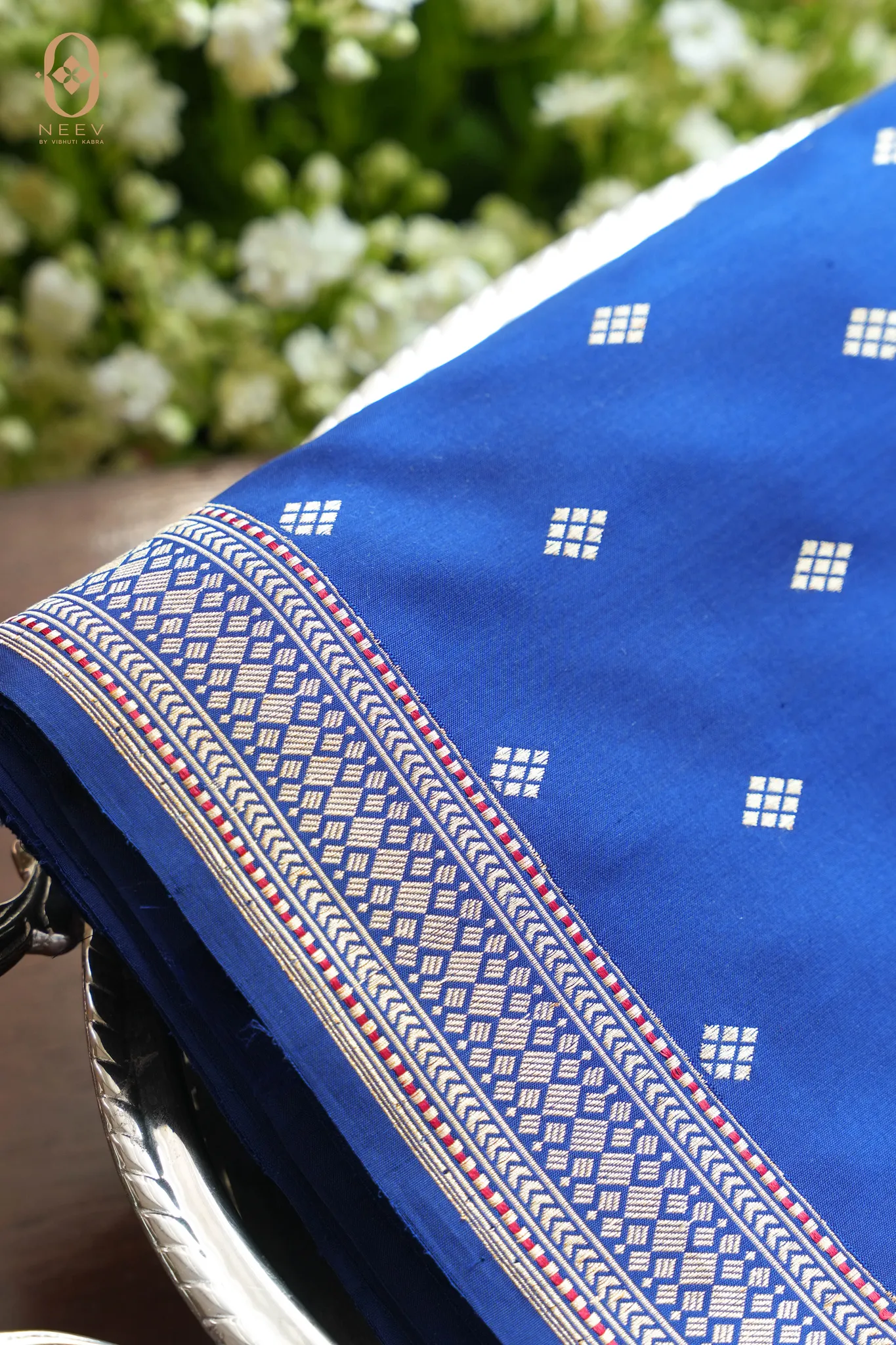 DEVI | Blue Katan Silk Real Zari Saree