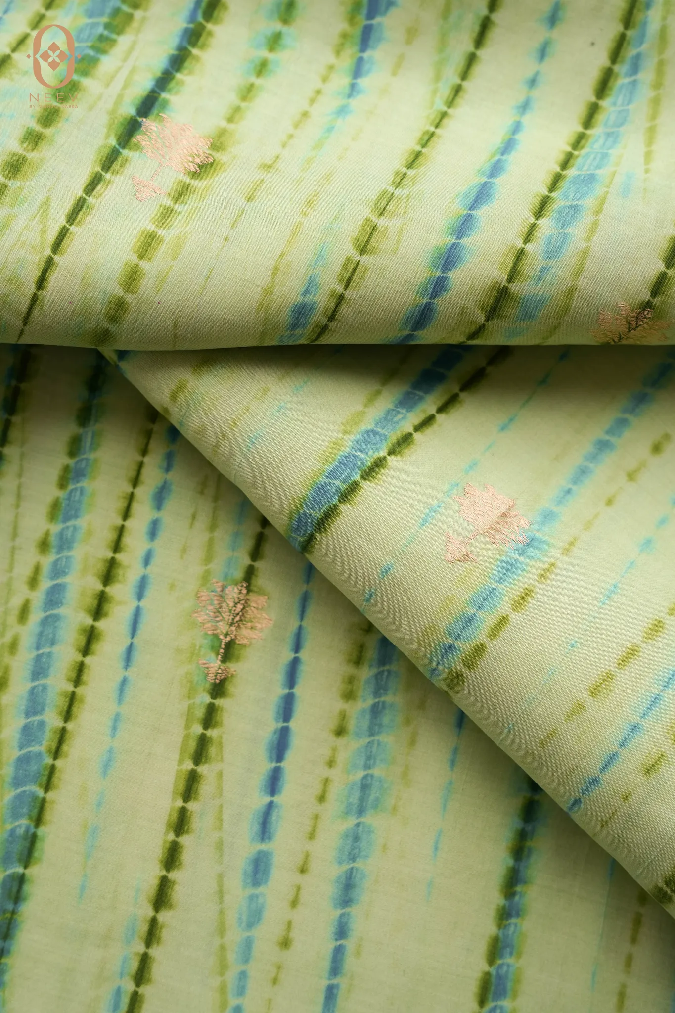 Shibori With Motif In Silk Fabric