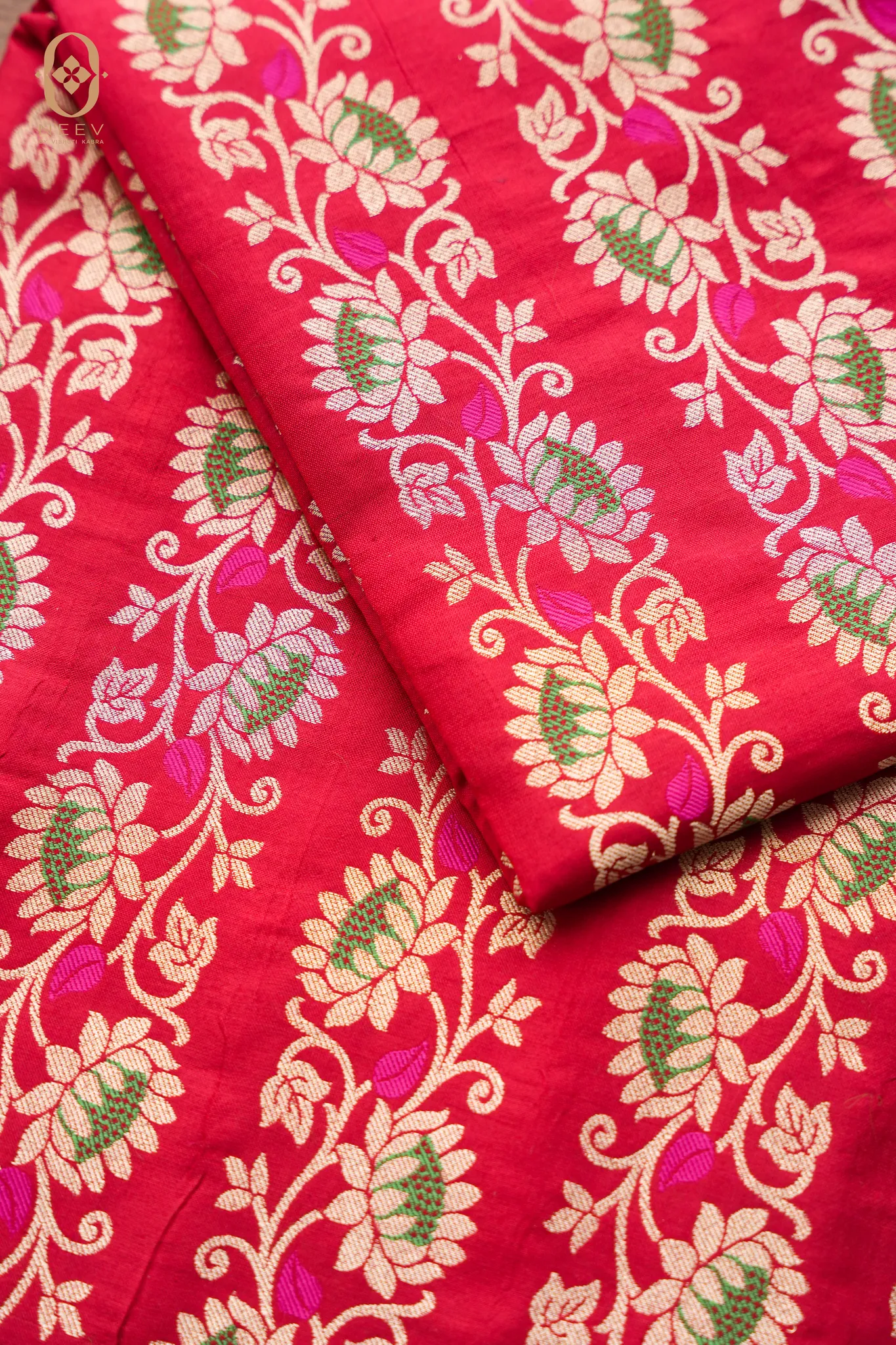 Katan Silk Rose Fabric