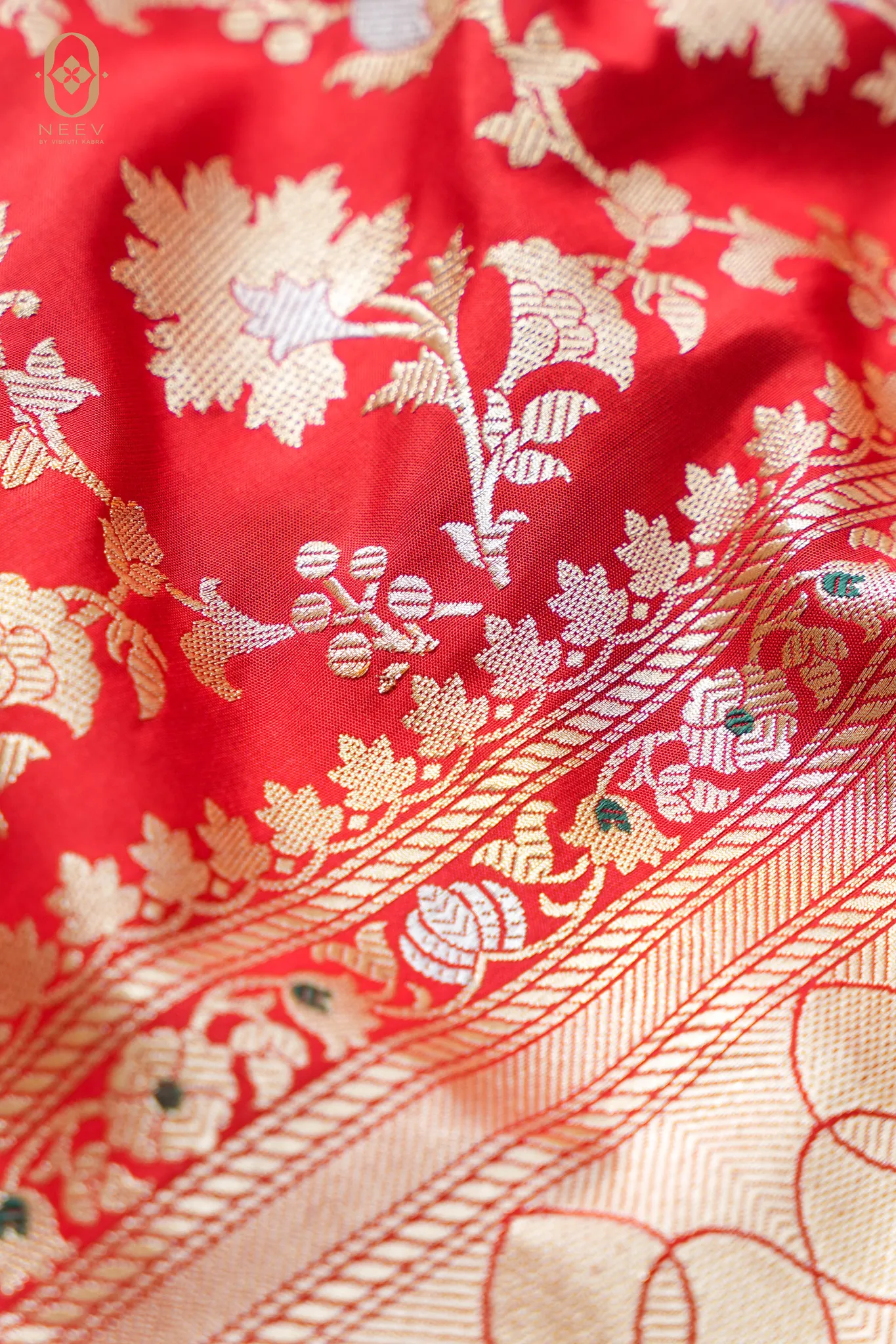 The Neev Red Dupatta