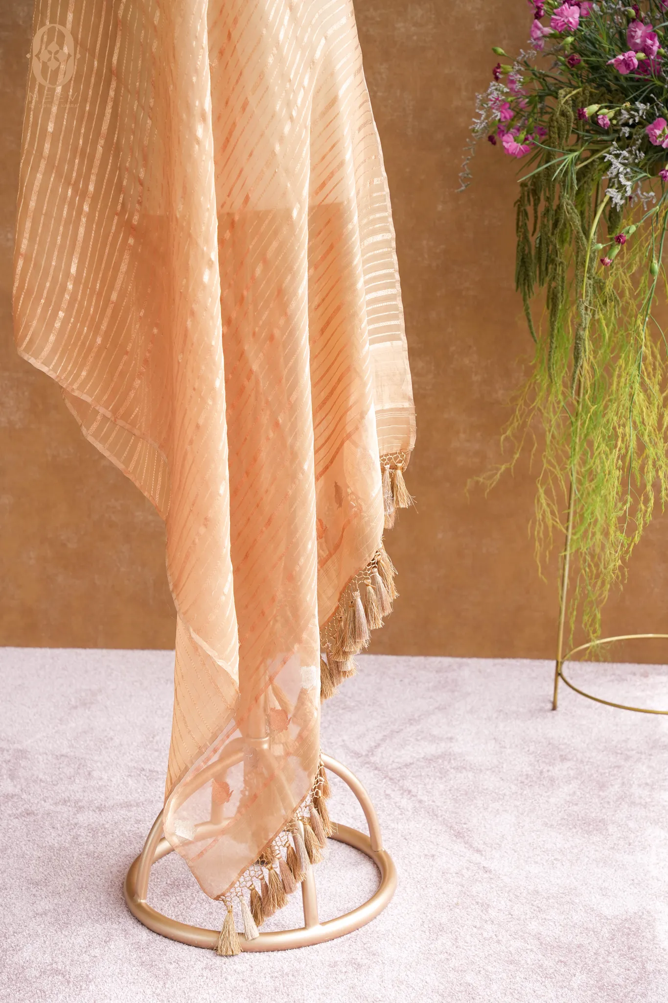 Kora Silk Stripe Dupatta