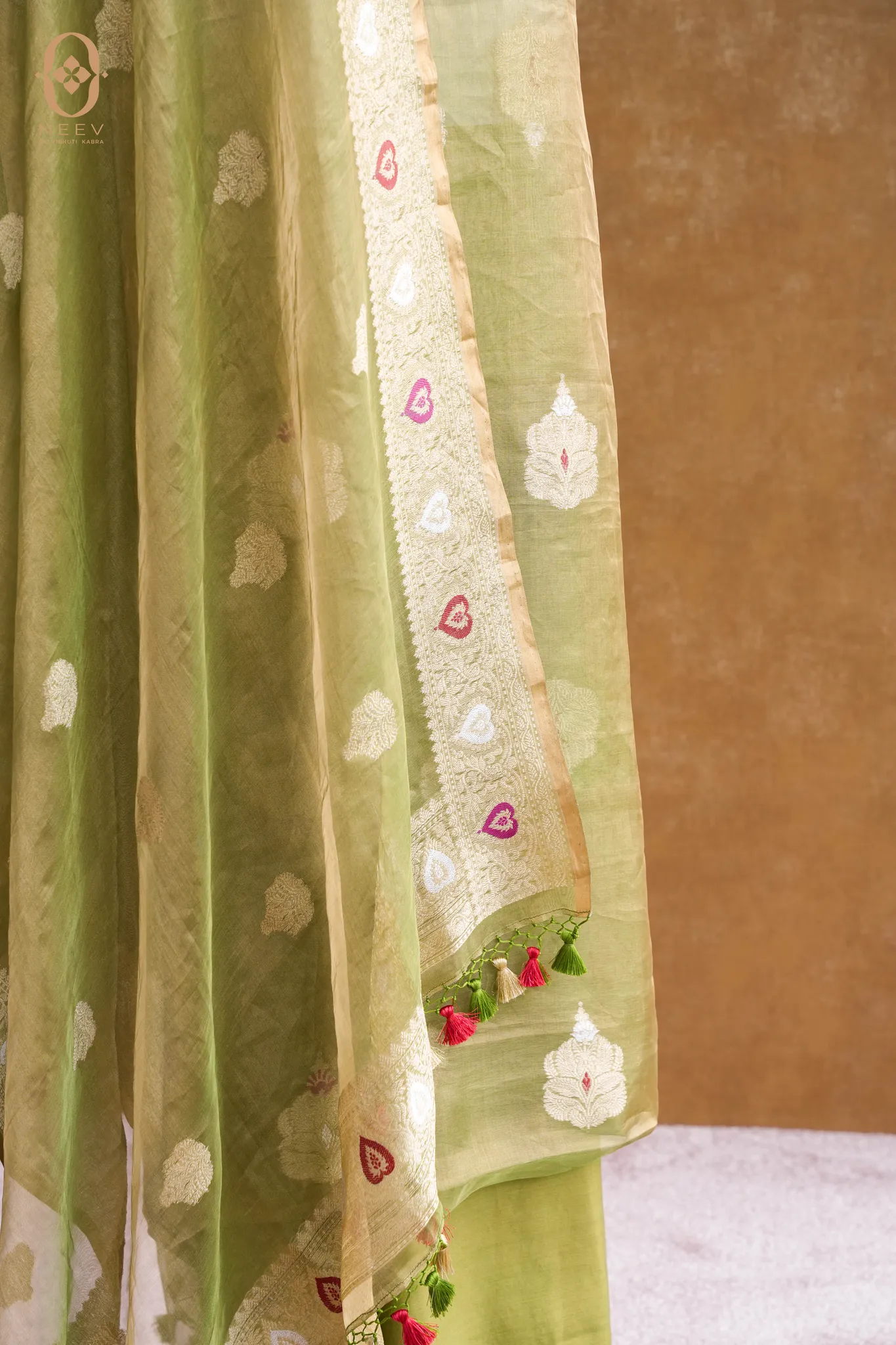 Tissue Silk Meenakari Suit Set