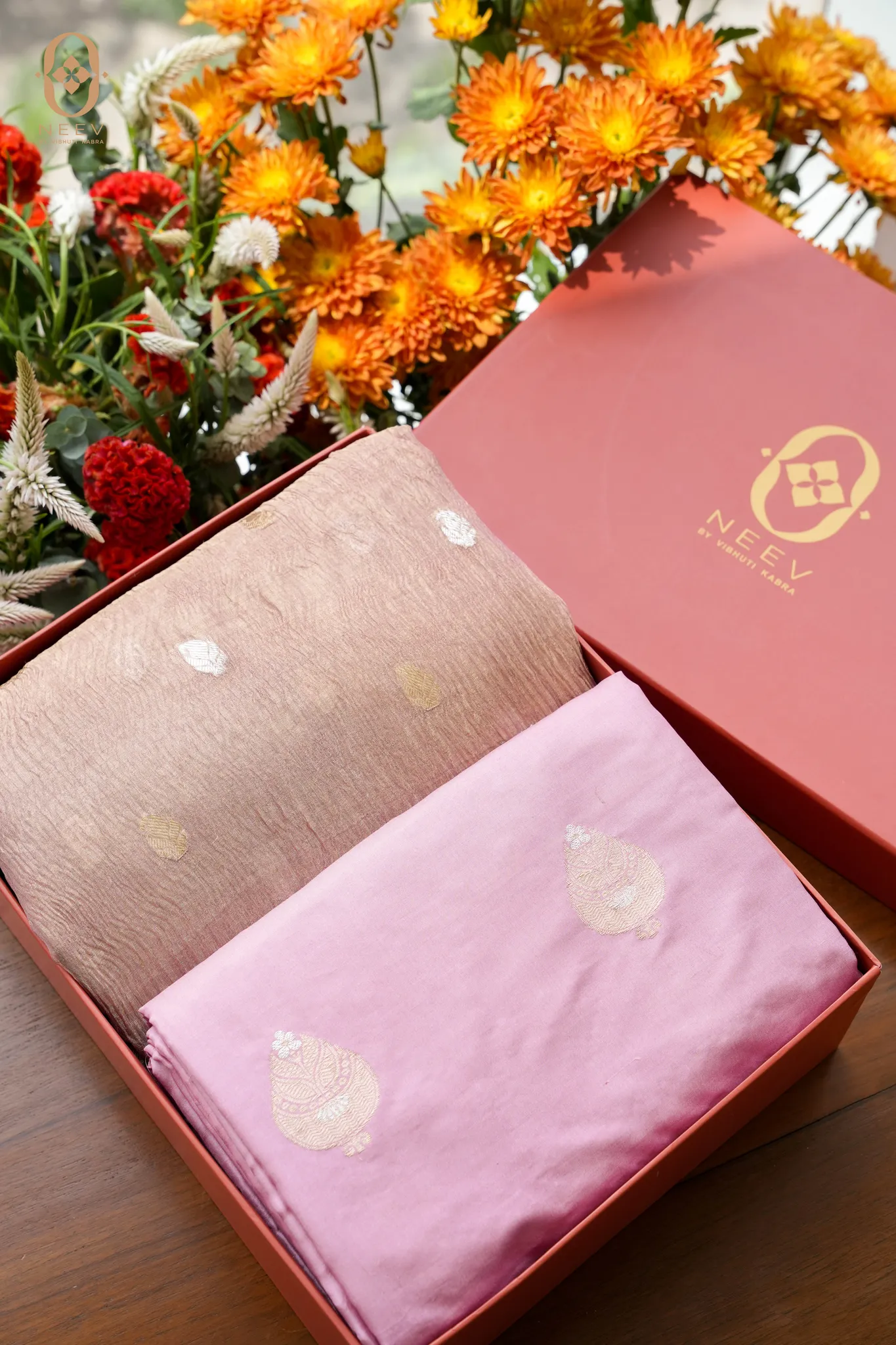 Katan And Tissue Silk Suit Set