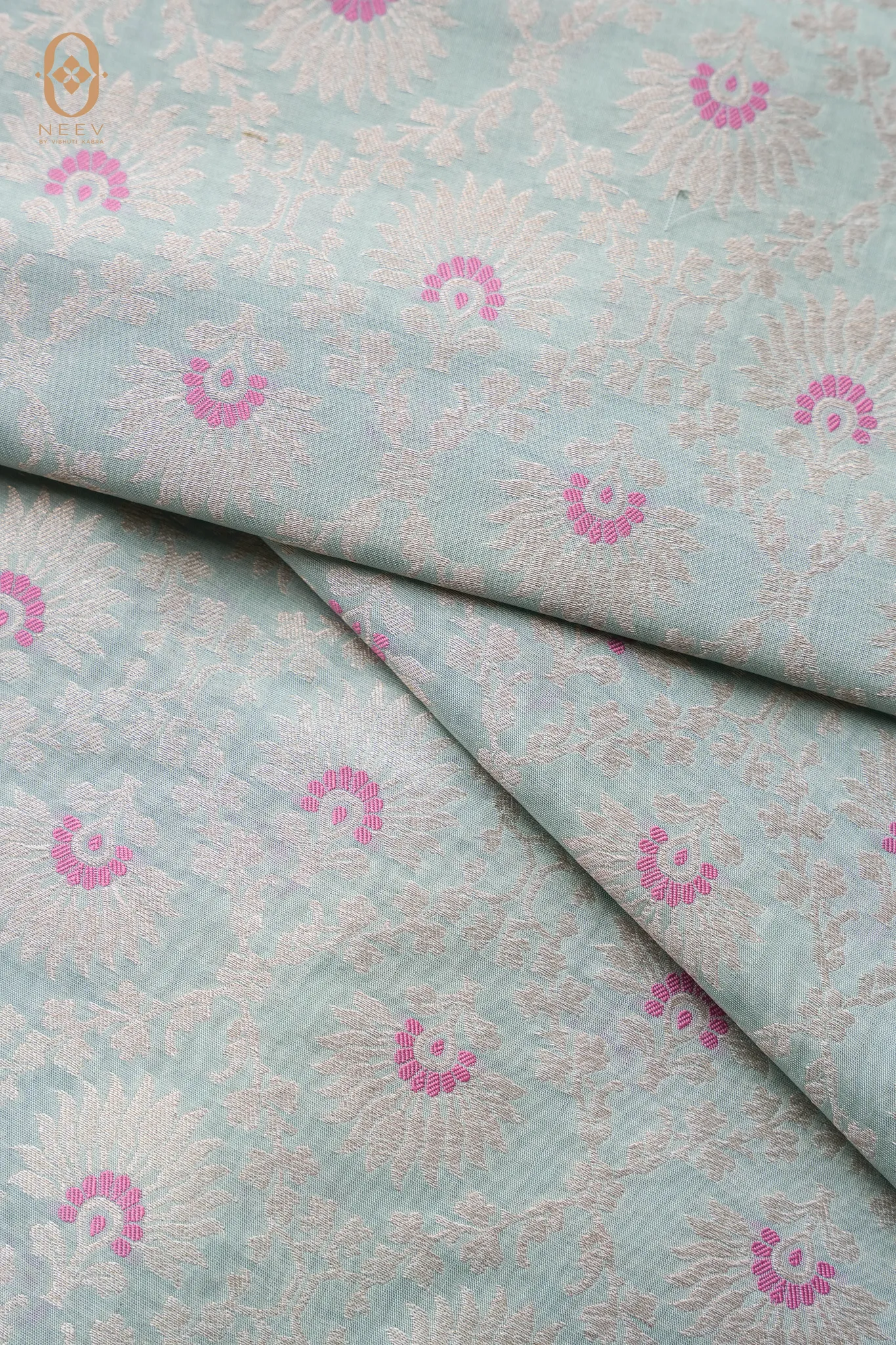 Katan Silk Meenakari Fabric