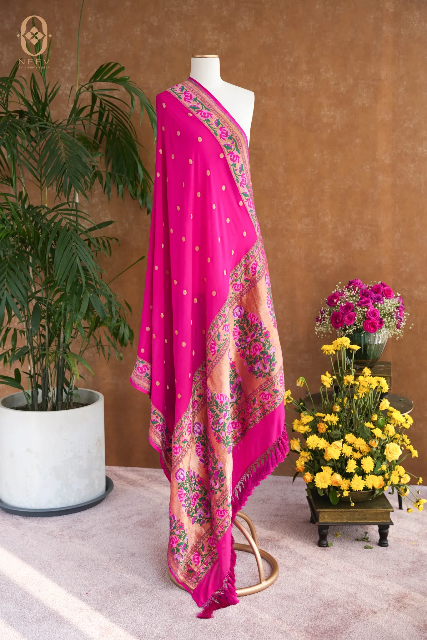 Georgette Meenakari Dupatta