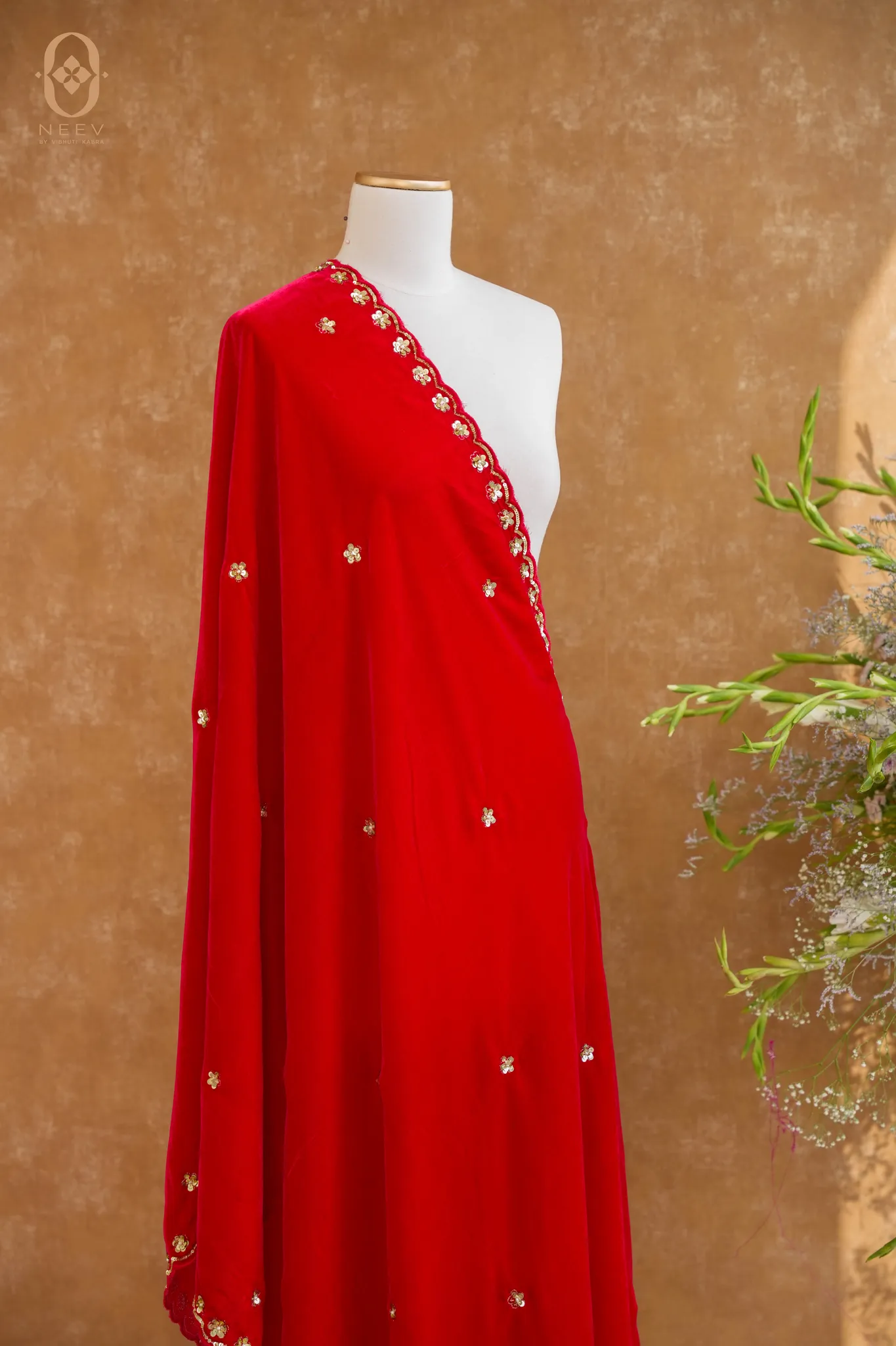 Velvet Handwork Dupatta