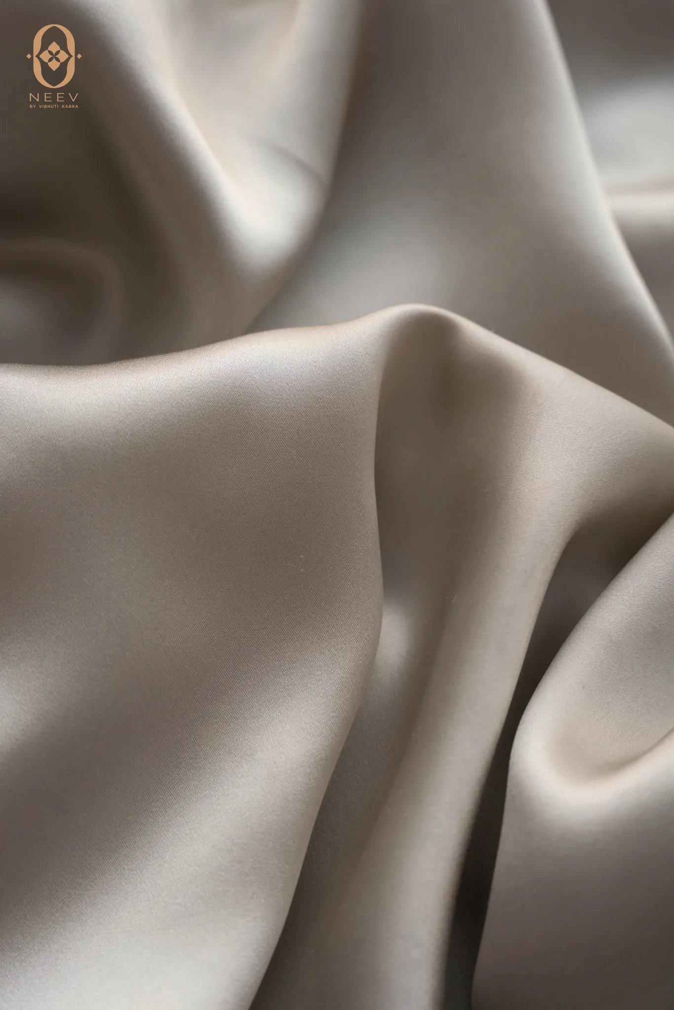 Fire Fly Sterling Grey Satin Fabric